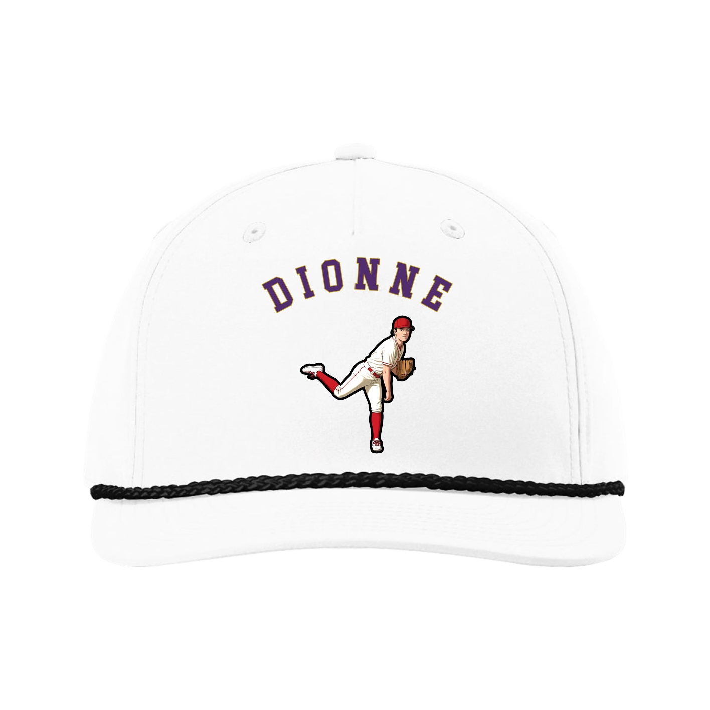 Five-Panel Classic Rope Cap — Shirsey Arch in White