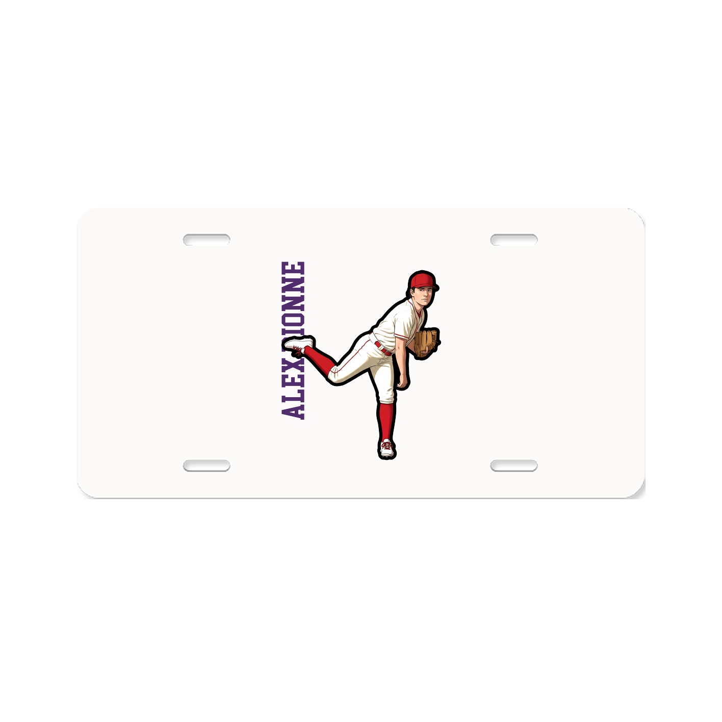 License Plate — Name Vertical in Classic