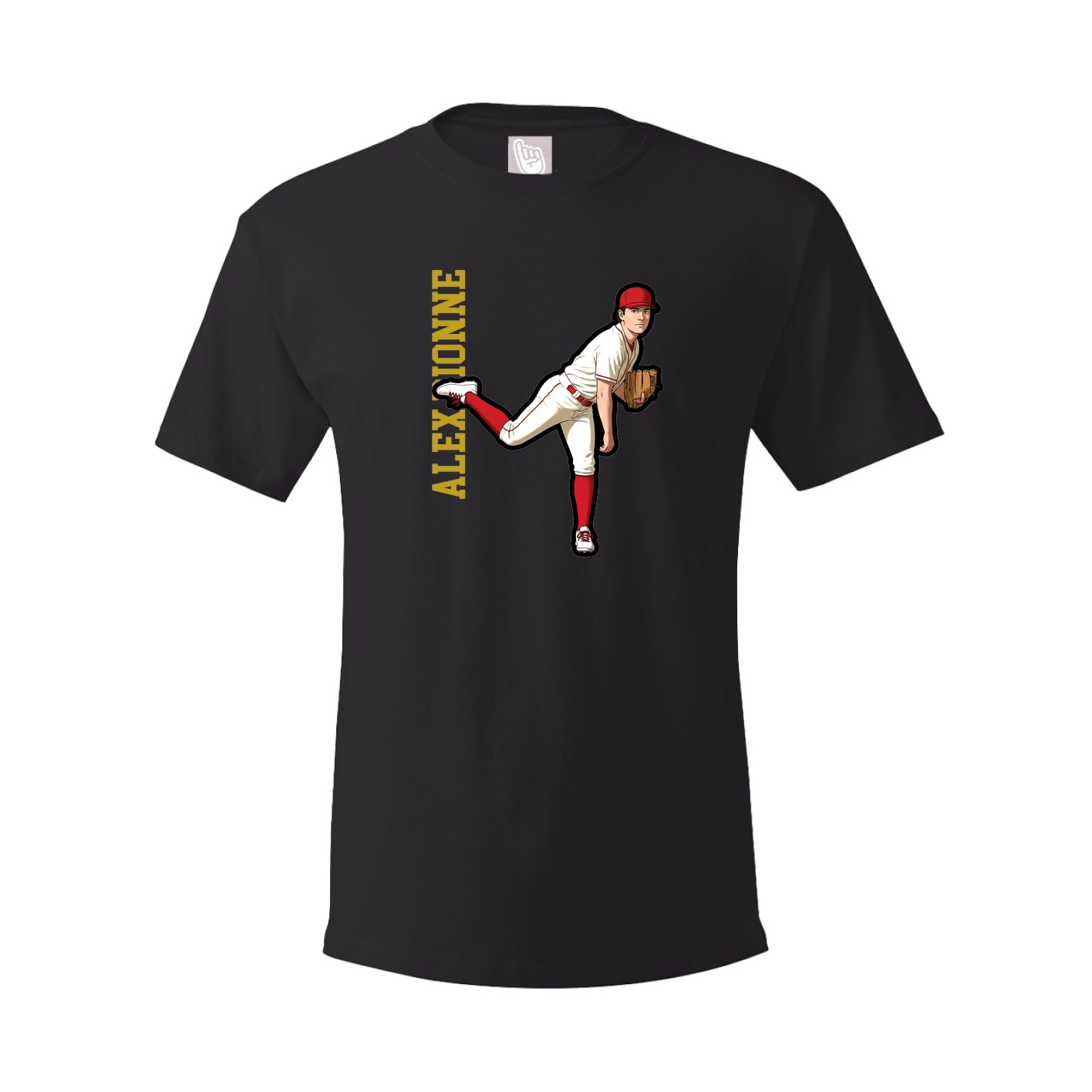 Tee — Name Vertical in Black