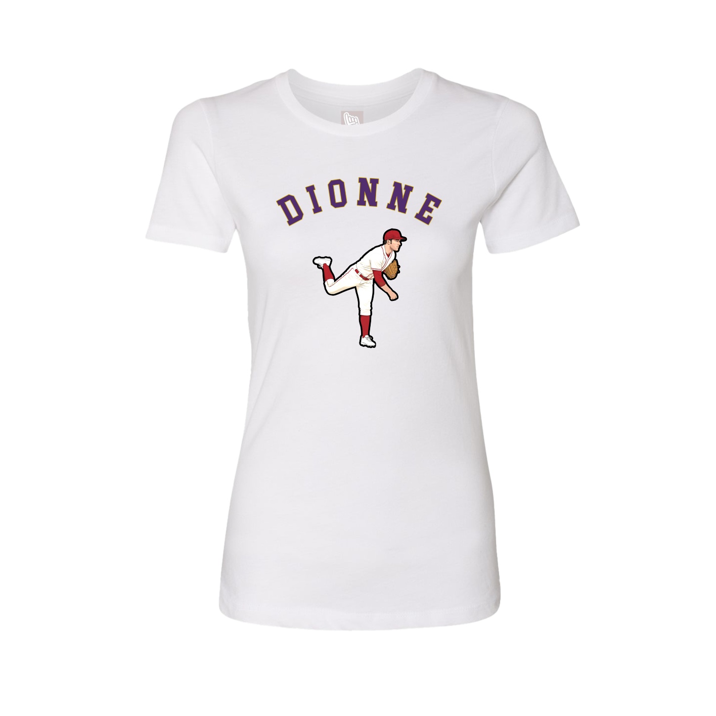 Fitted Women's Tee — Shirsey Arch in White