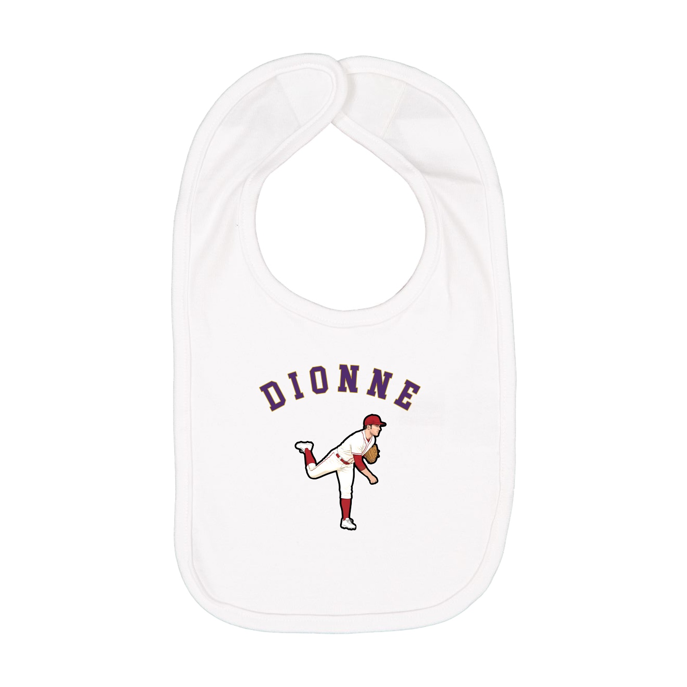 Infant Bib — Shirsey Arch in White