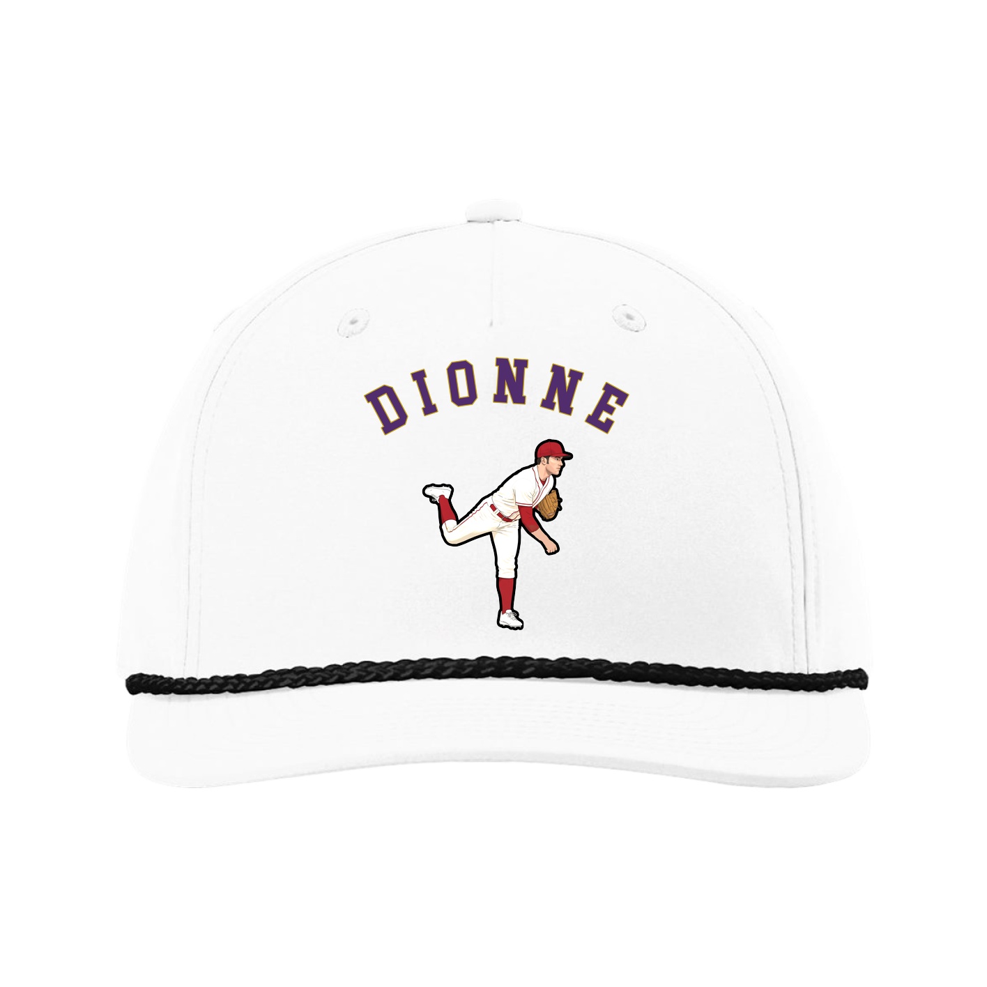 Five-Panel Classic Rope Cap — Shirsey Arch in White