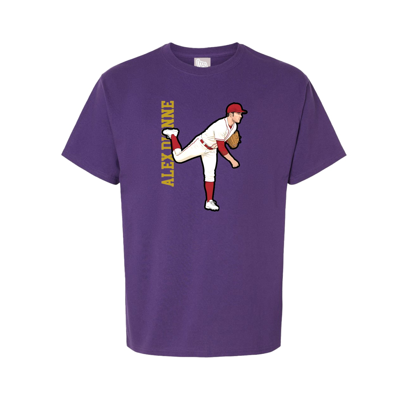 Tee — Name Vertical in Purple