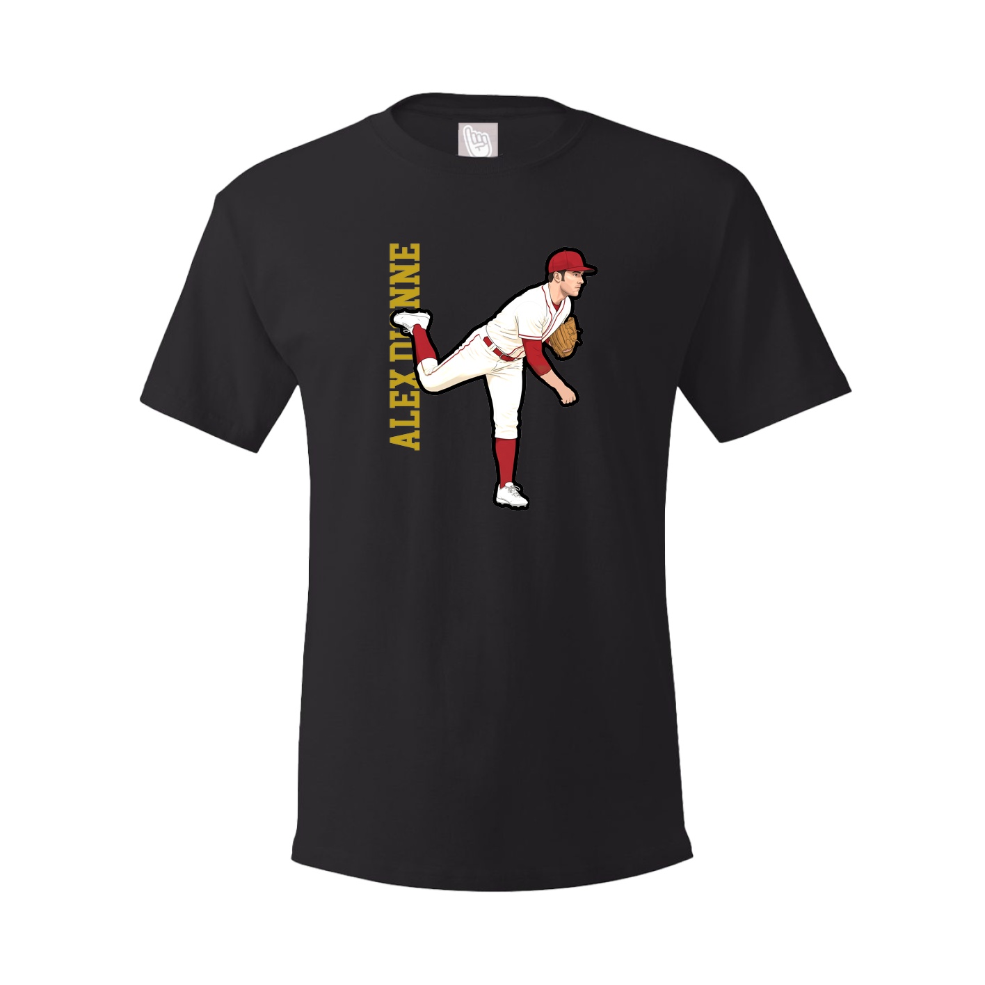 Youth Tee — Name Vertical in Black