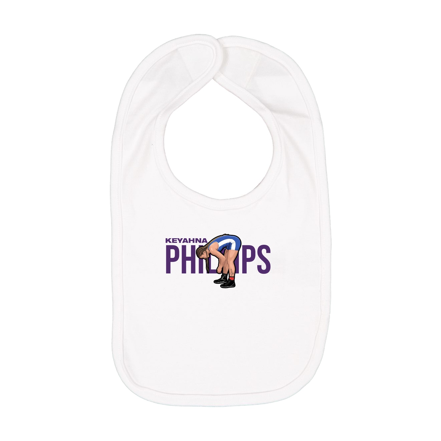 Infant Bib — Player Name in White