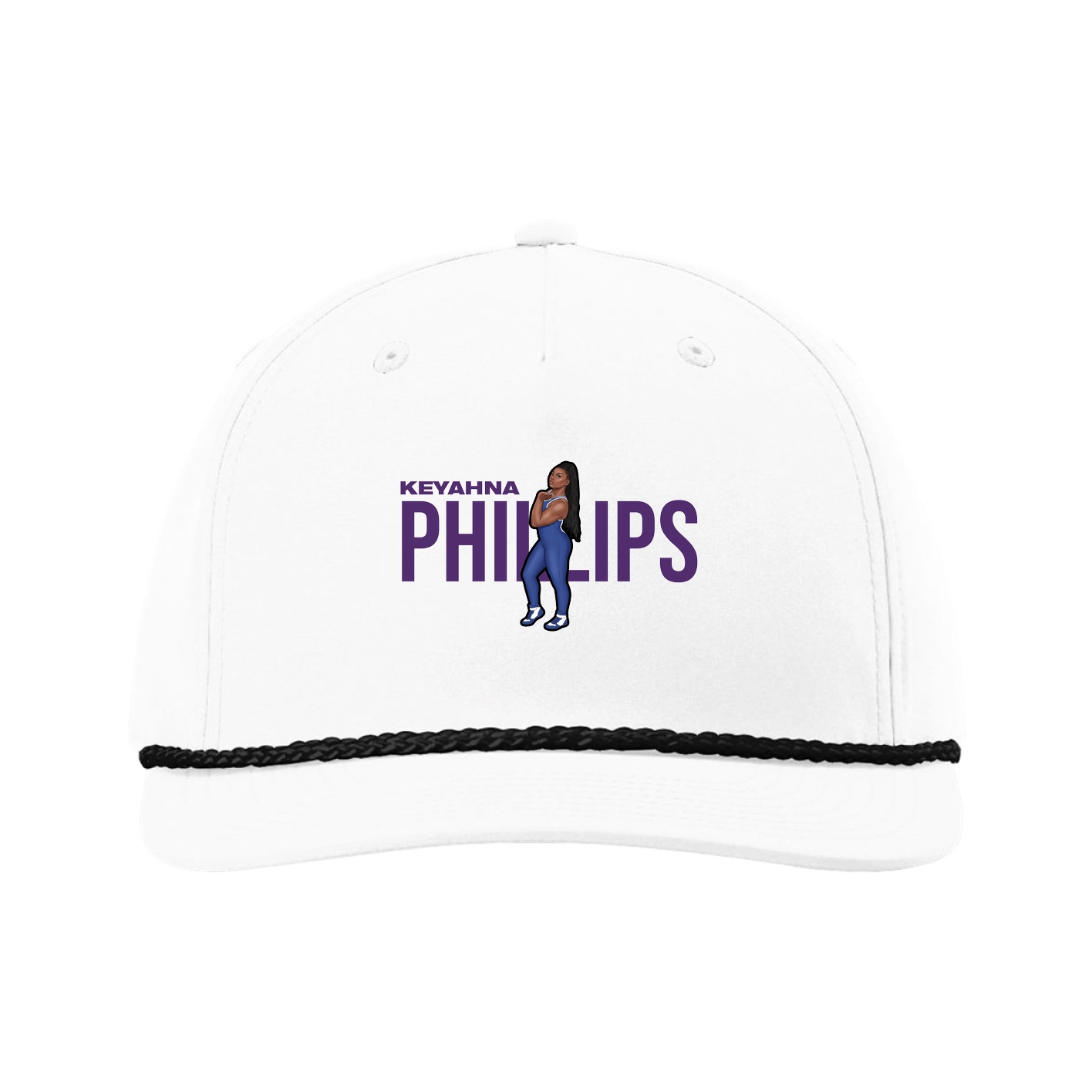 Five-Panel Classic Rope Cap — Player Name in White