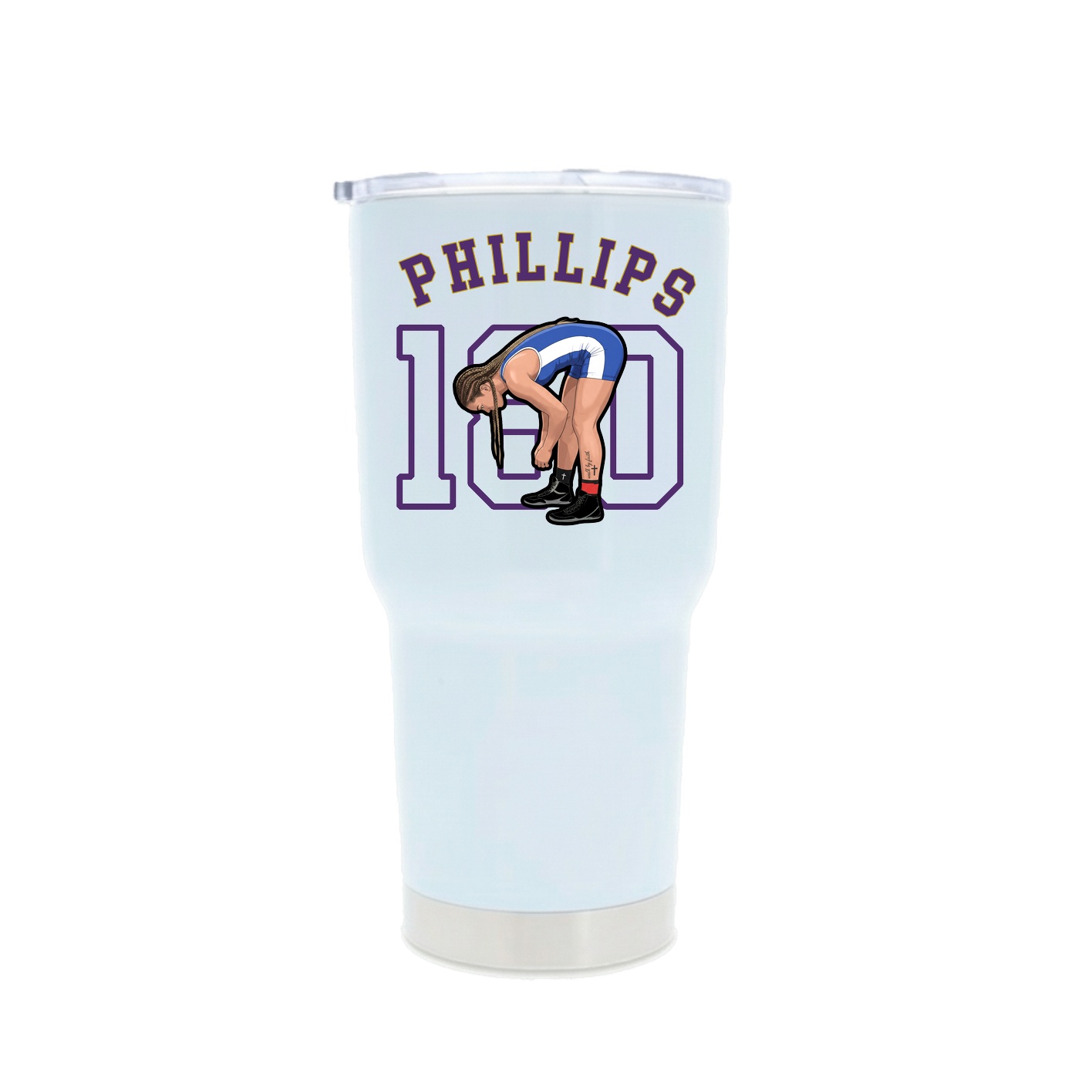 30oz Stainless Steel Tumbler — Shirsey Arch in White