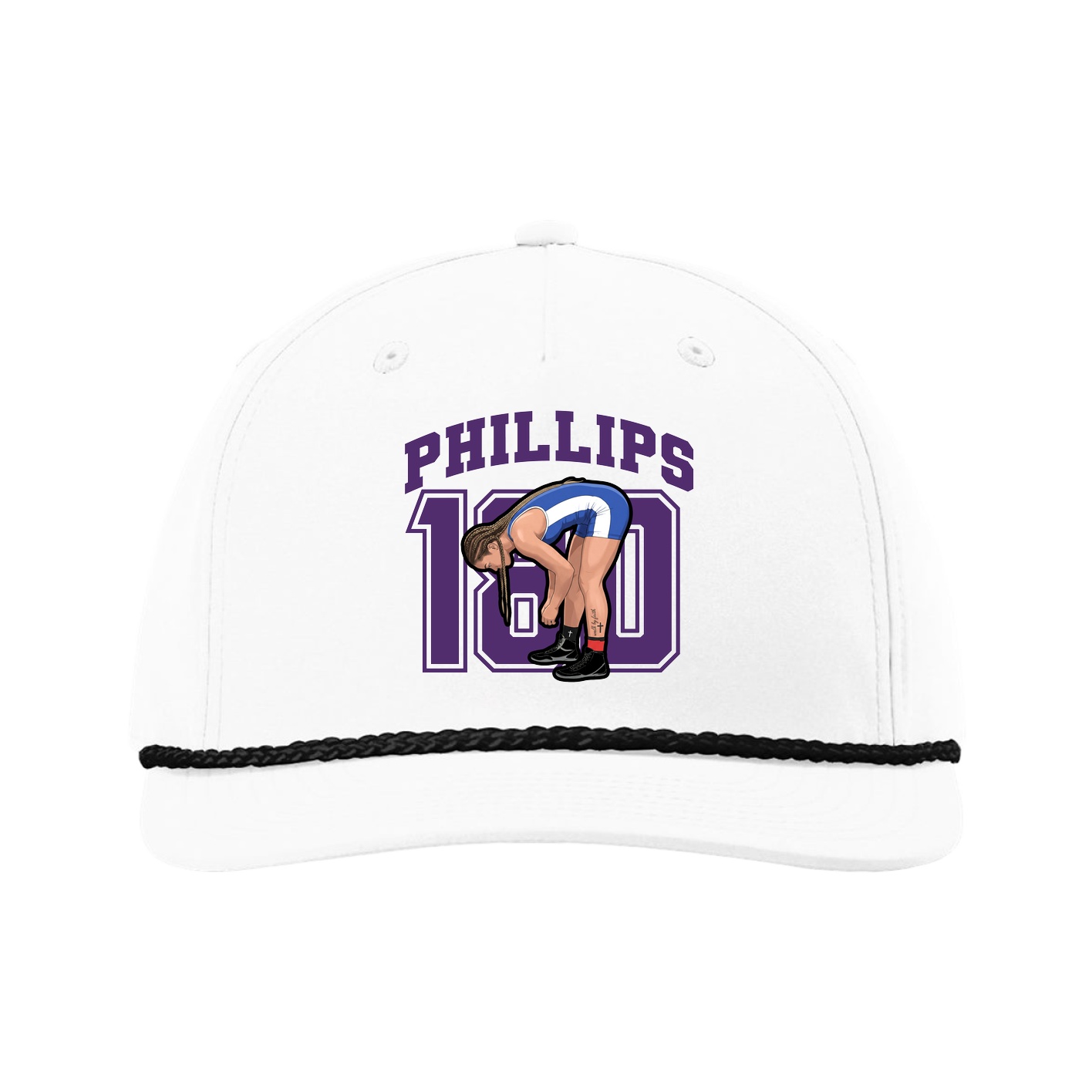 Five-Panel Classic Rope Cap — Number in White