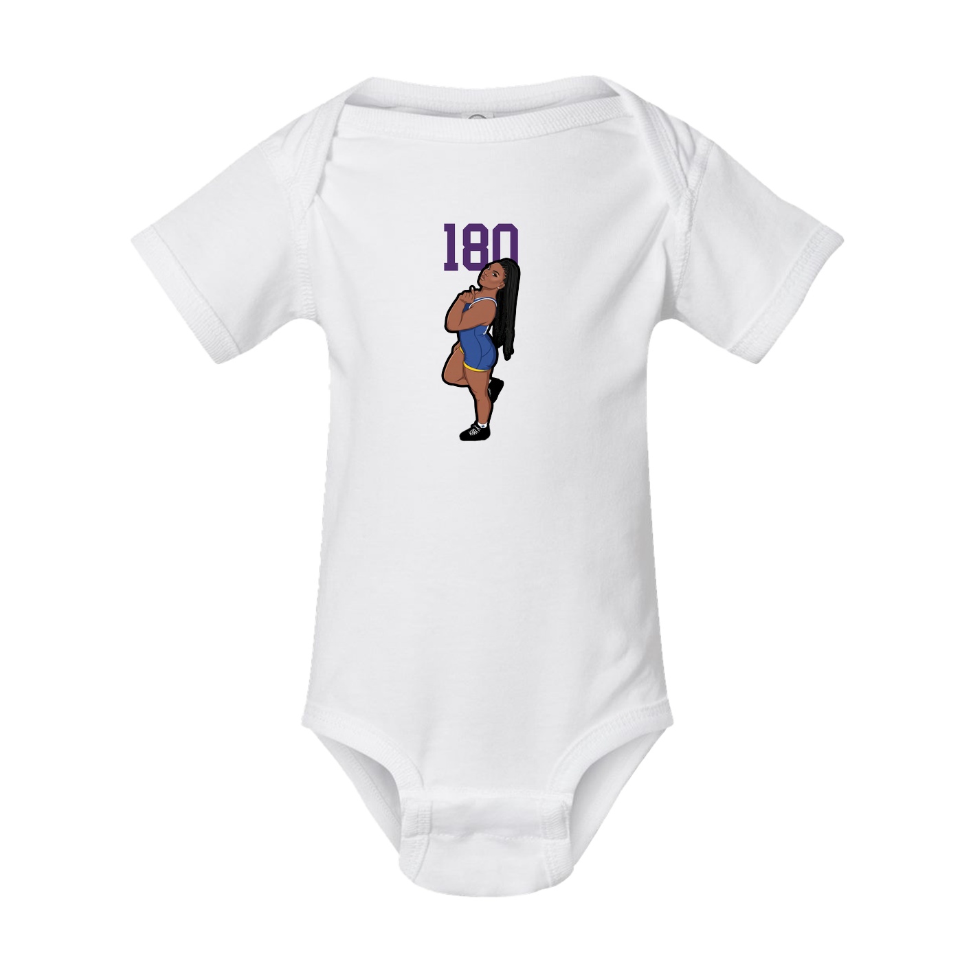 Baby Onesie — Number Top in White