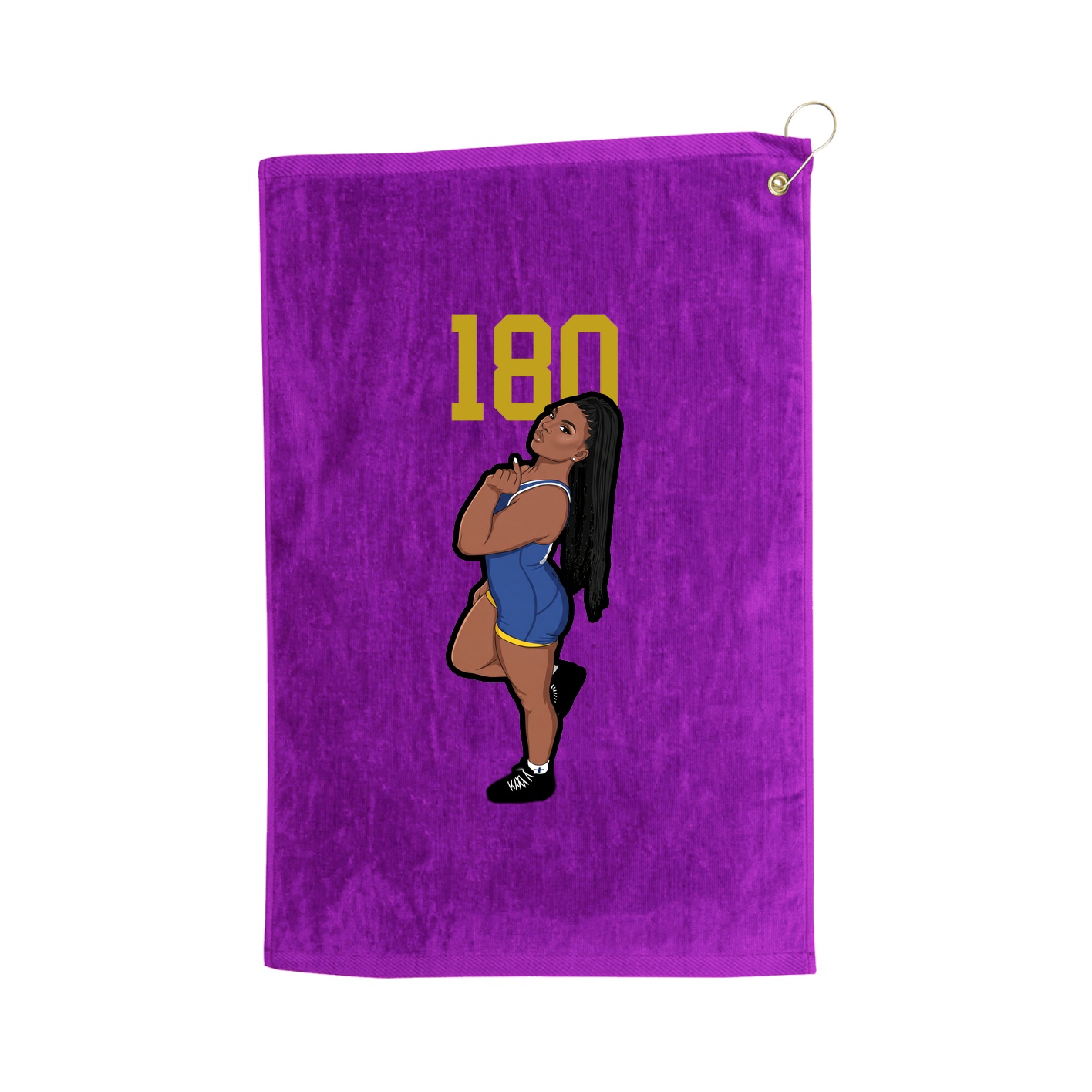 Golf Towel — Number Top in Purple