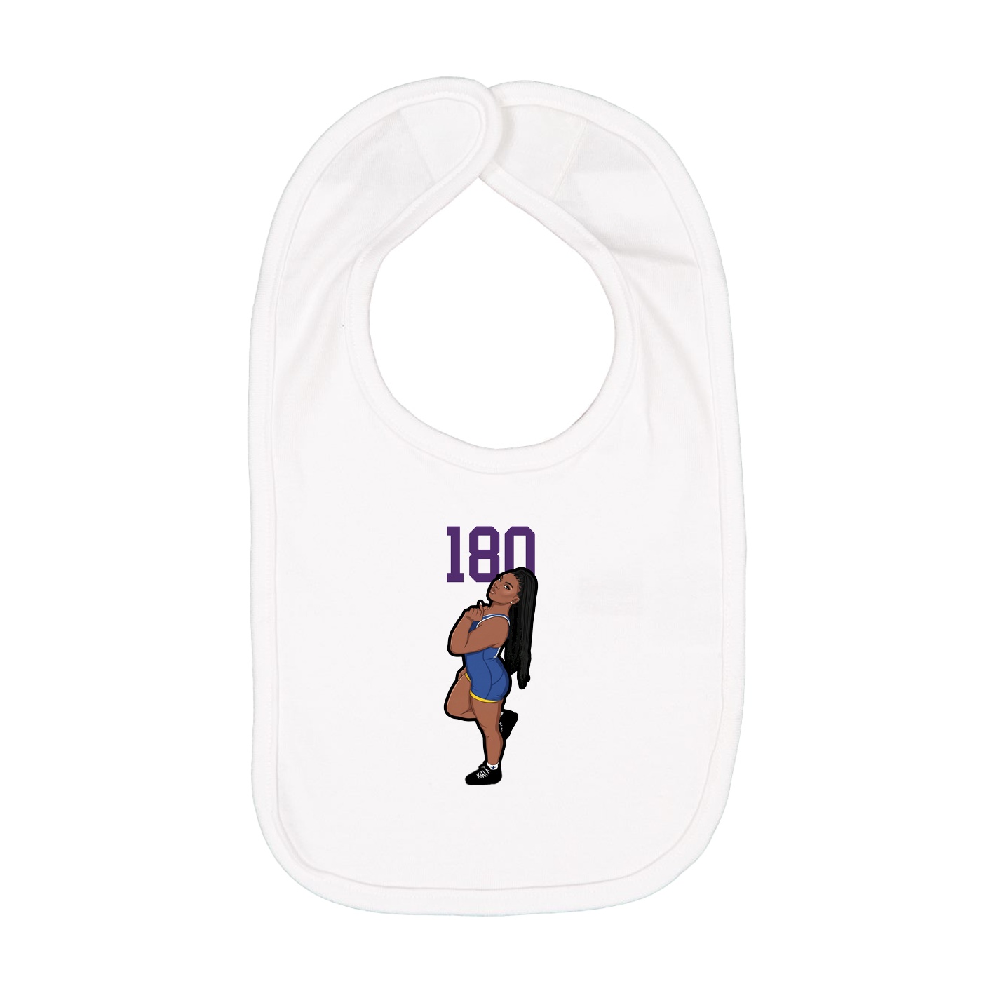 Infant Bib — Number Top in White