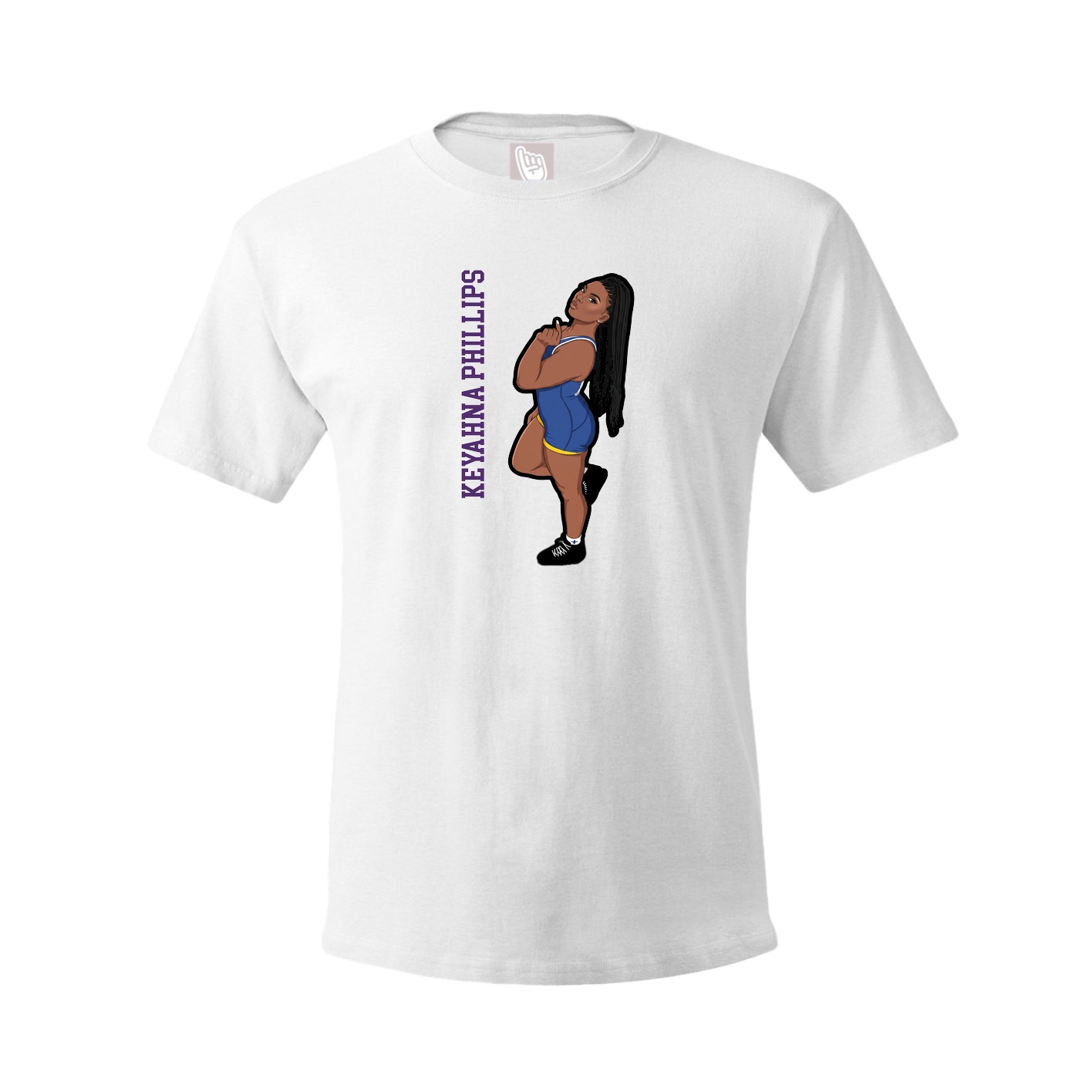 Youth Tee — Name Vertical in White