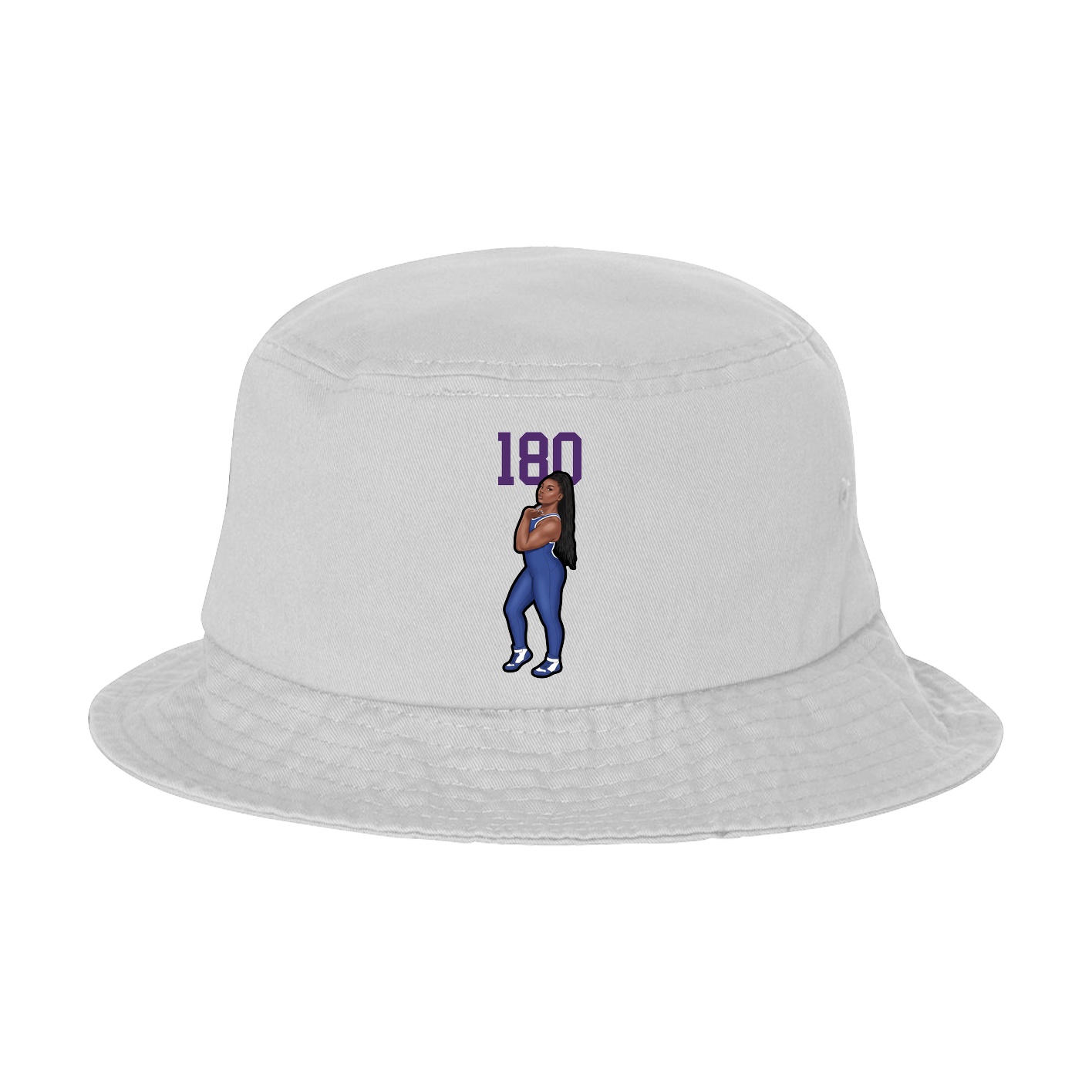 Bucket Cap — Number Top in White
