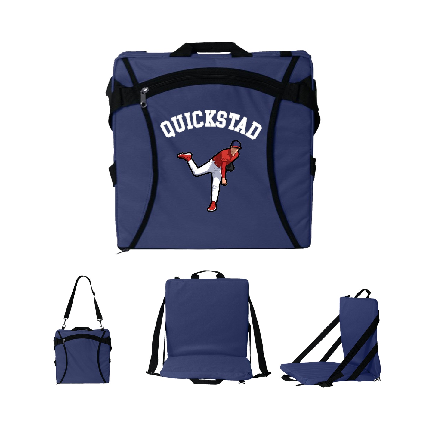 Folding Stadium Seat — Shirsey Arch in Navy