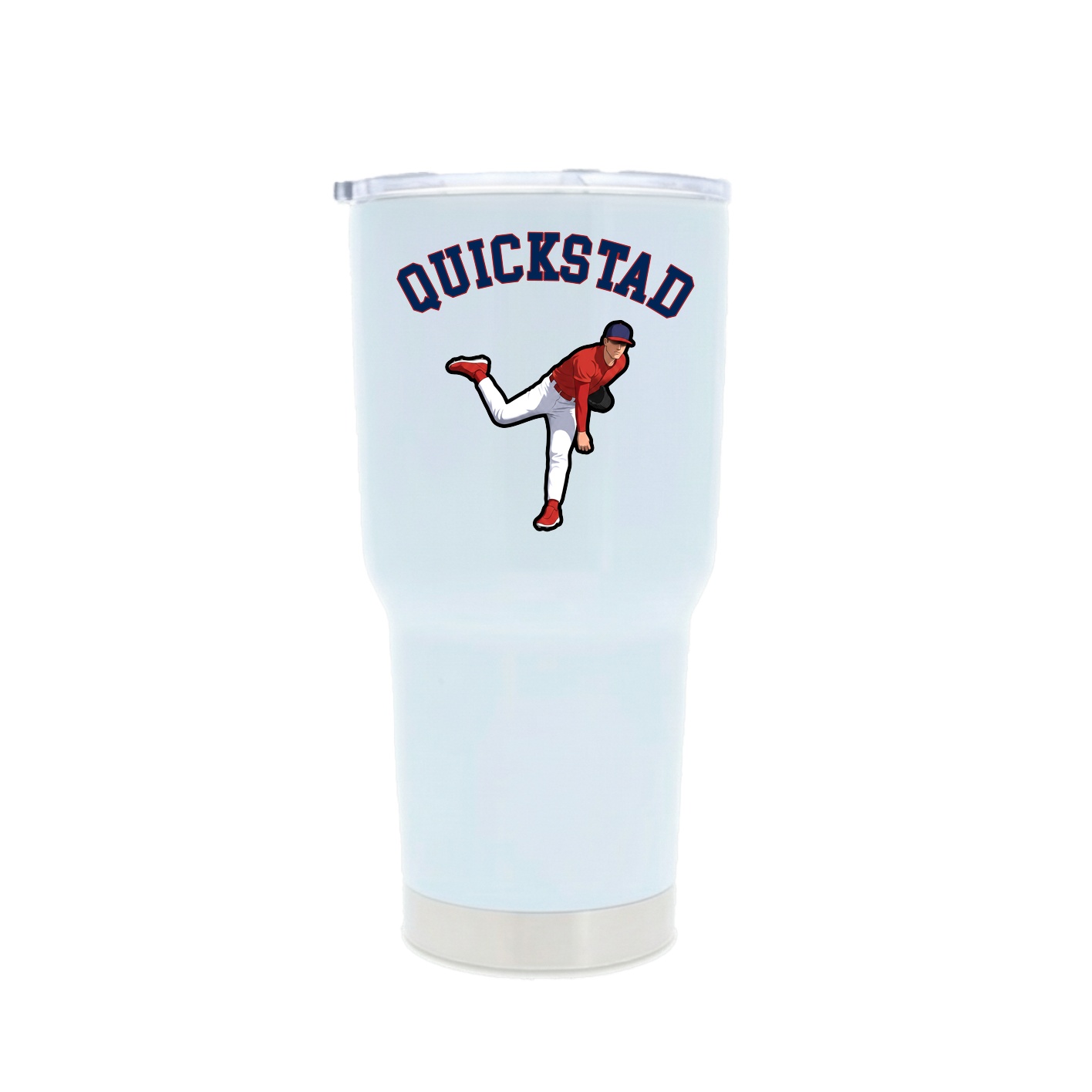 30oz Stainless Steel Tumbler — Shirsey Arch in White