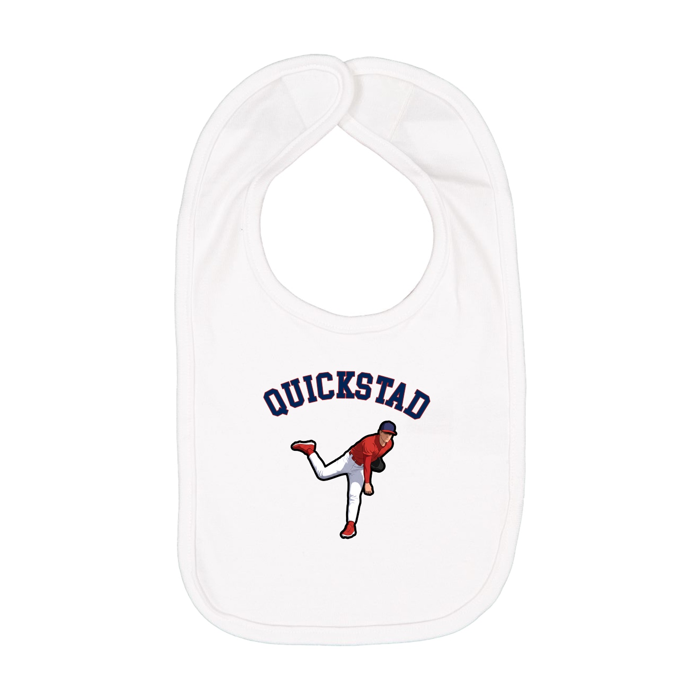 Infant Bib — Shirsey Arch in White