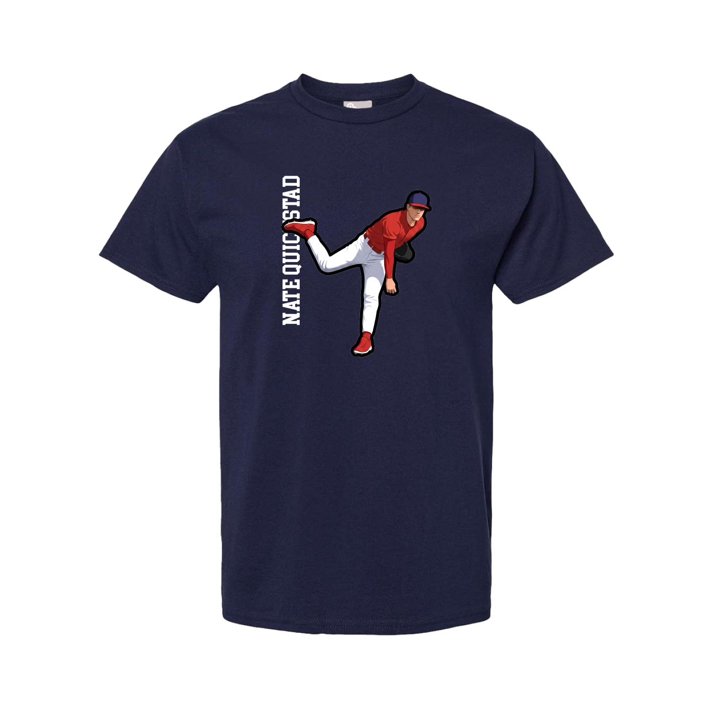 Tee — Name Vertical in Navy