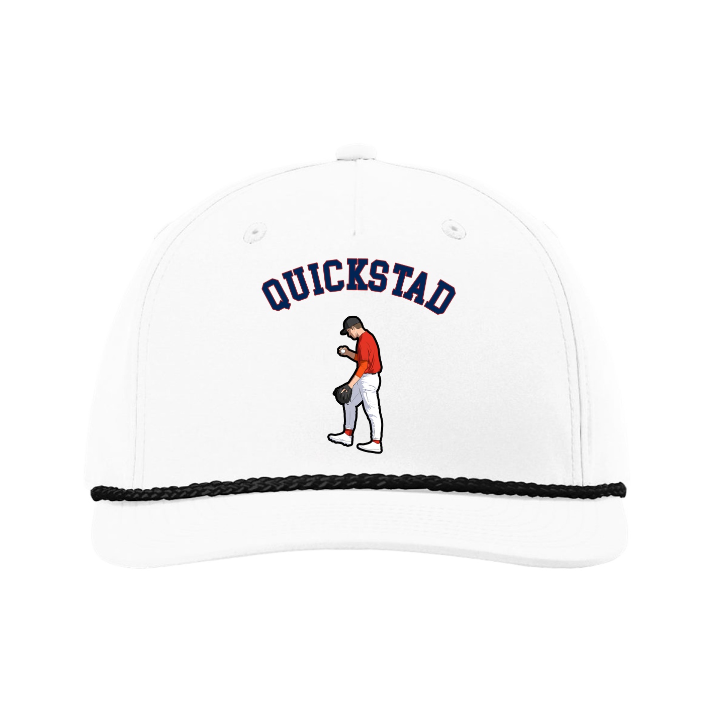 Five-Panel Classic Rope Cap — Shirsey Arch in White