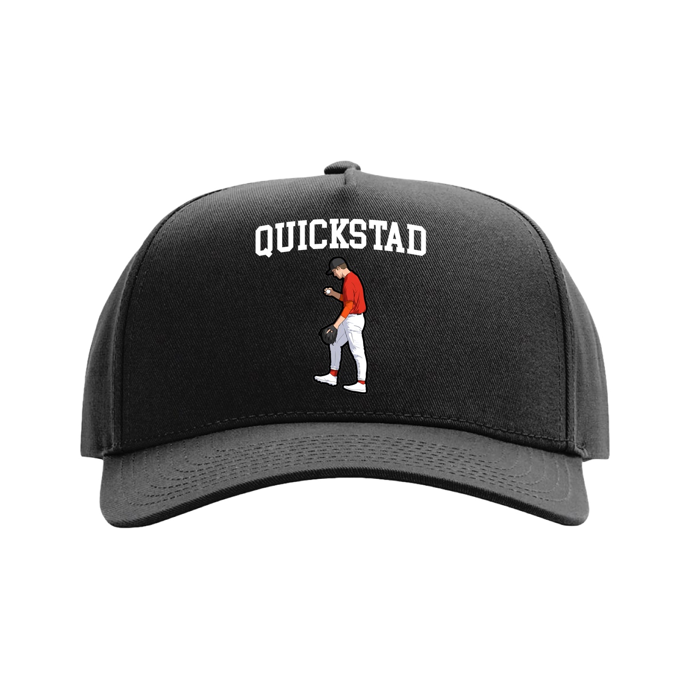 Full Fabric Five-Panel Champ Cap — Shirsey in Black
