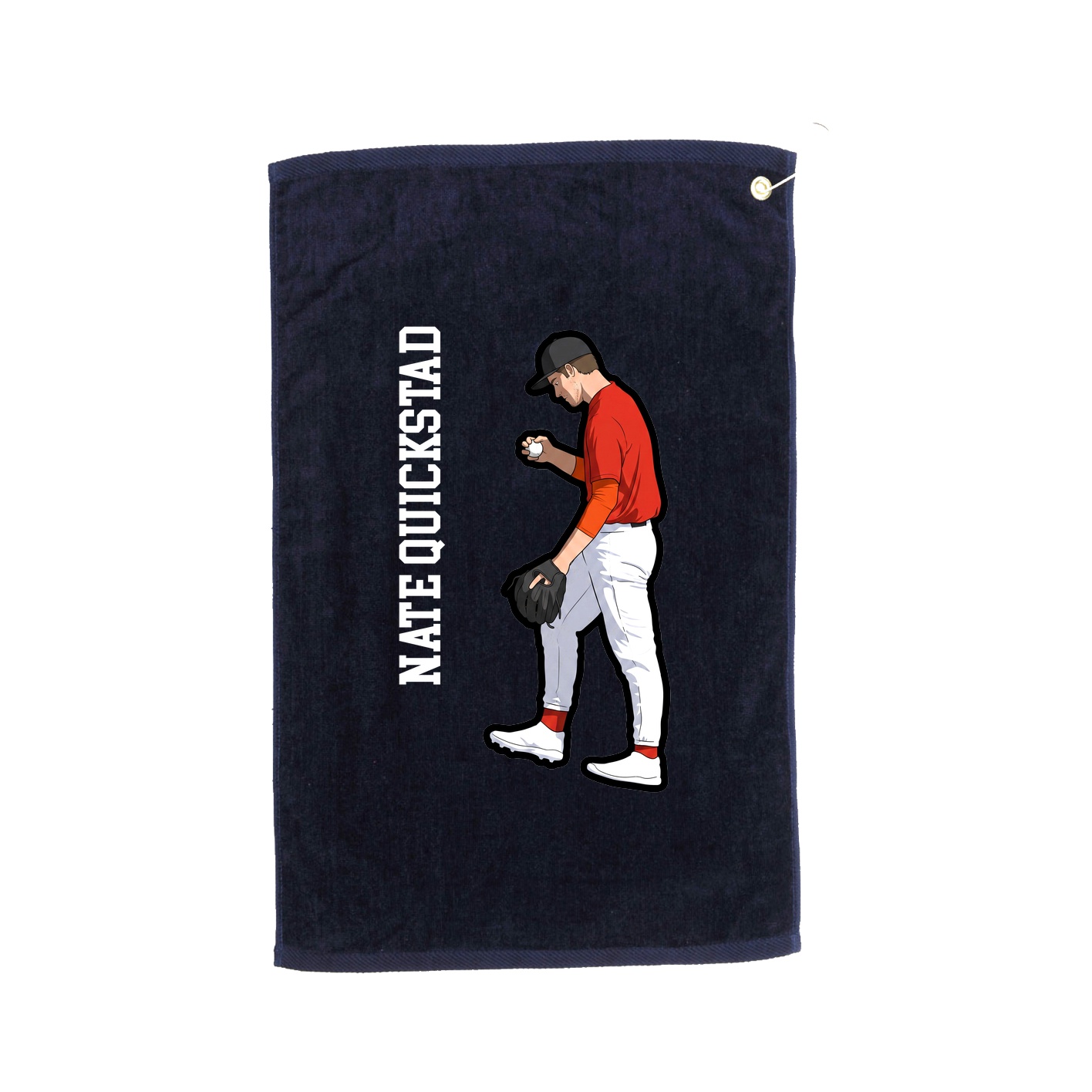 Golf Towel — Name Vertical in Navy