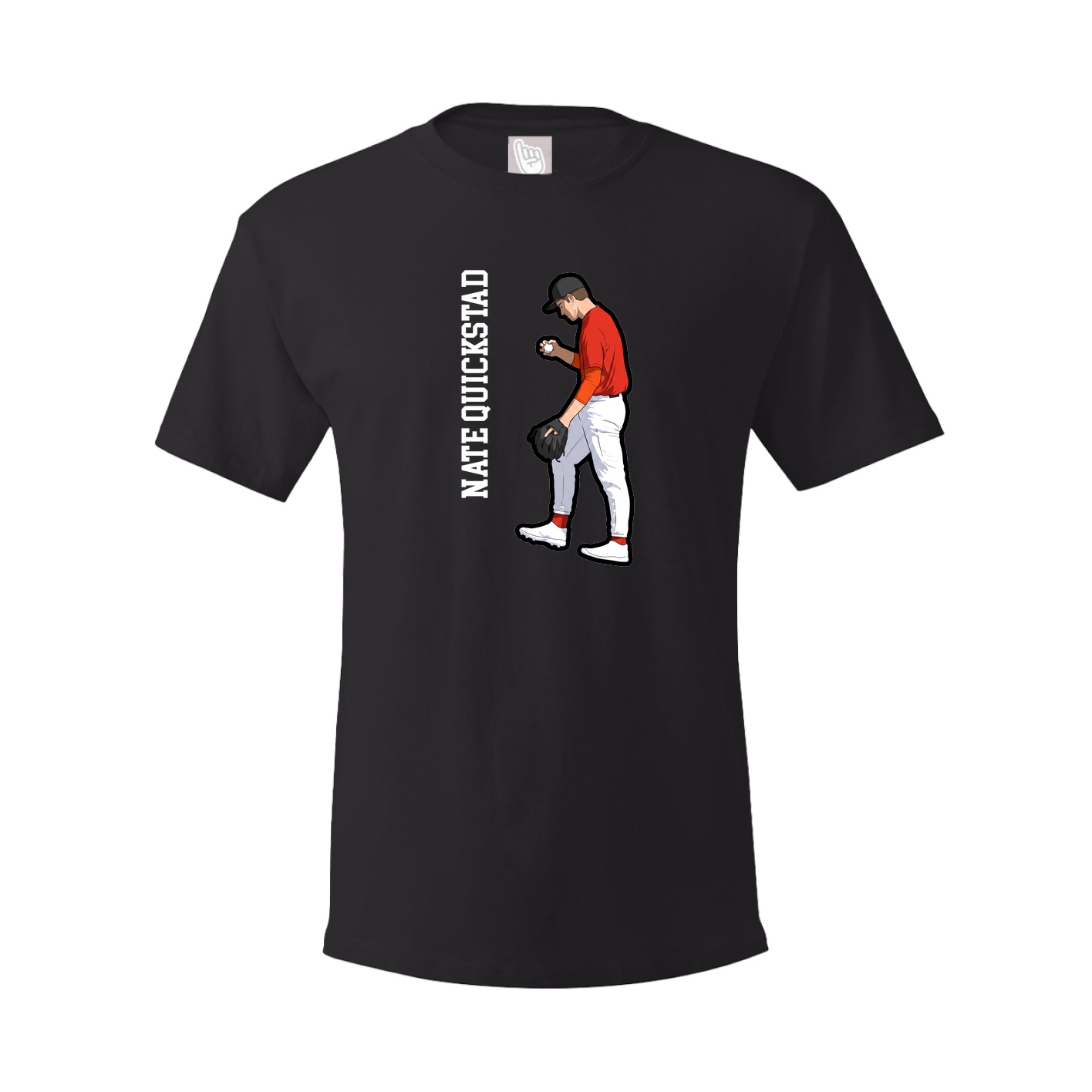 Tee — Name Vertical in Black