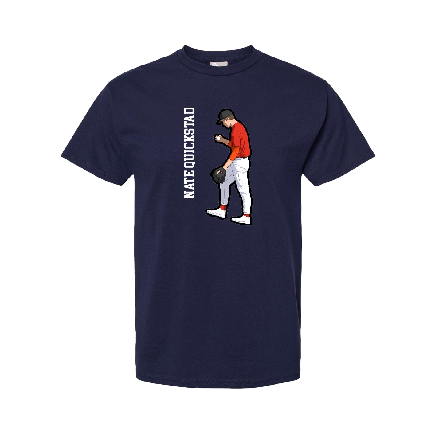 Tee — Name Vertical in Navy