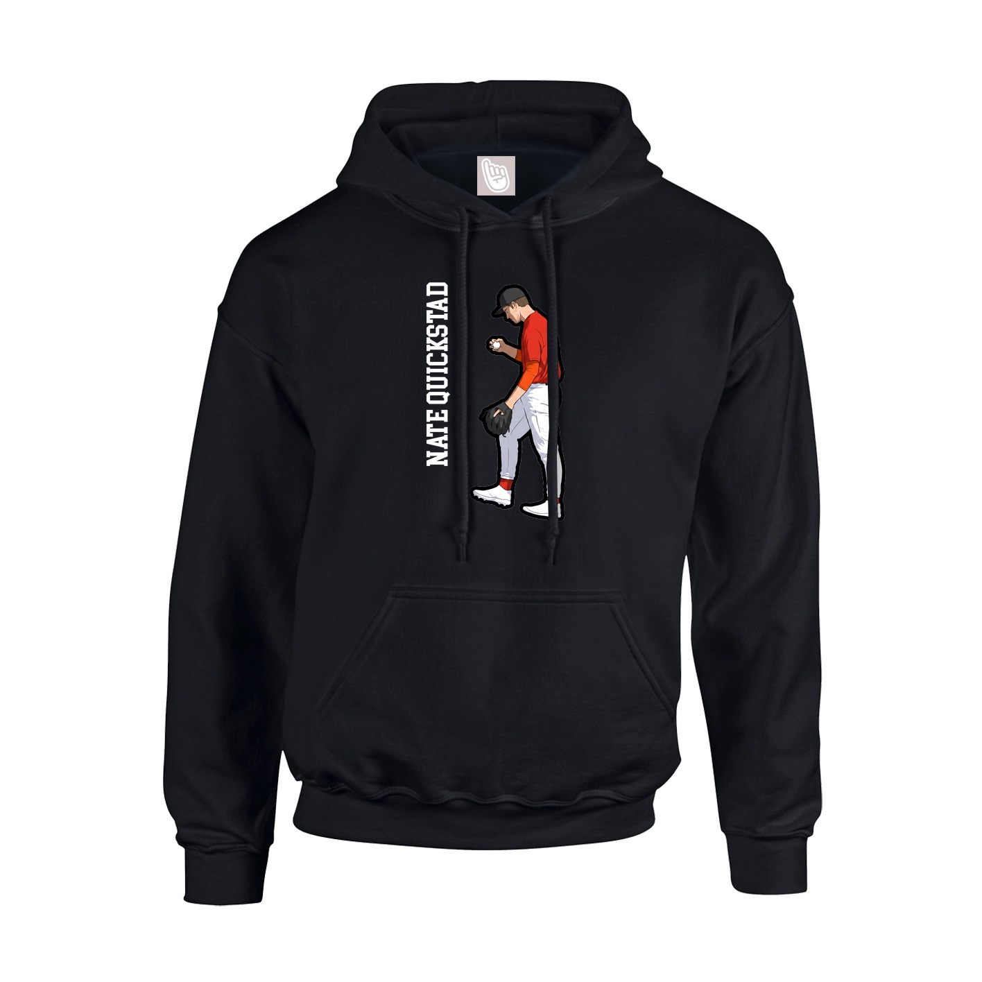 Youth Hoodie — Name Vertical in Black