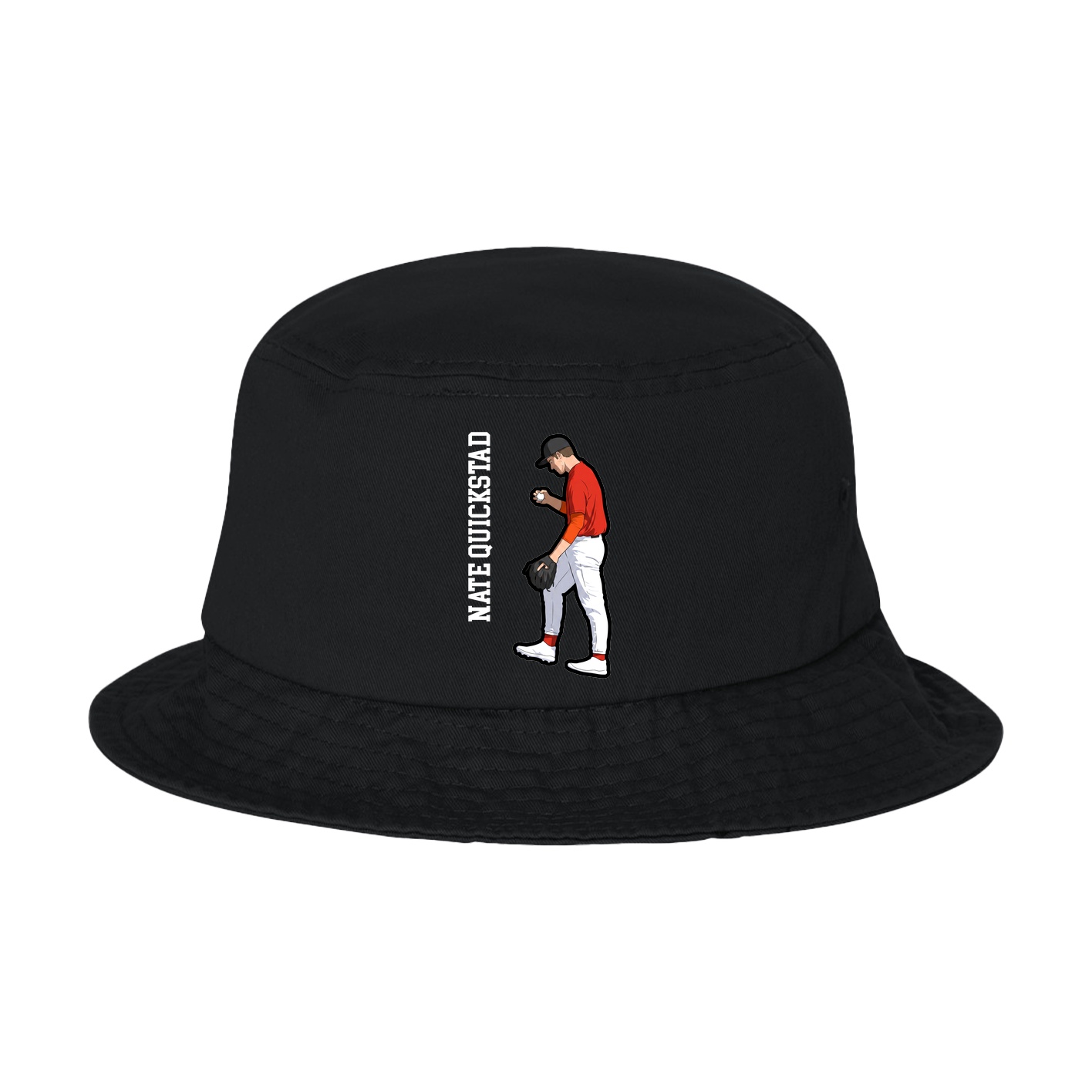 Bucket Cap — Name Vertical in Black