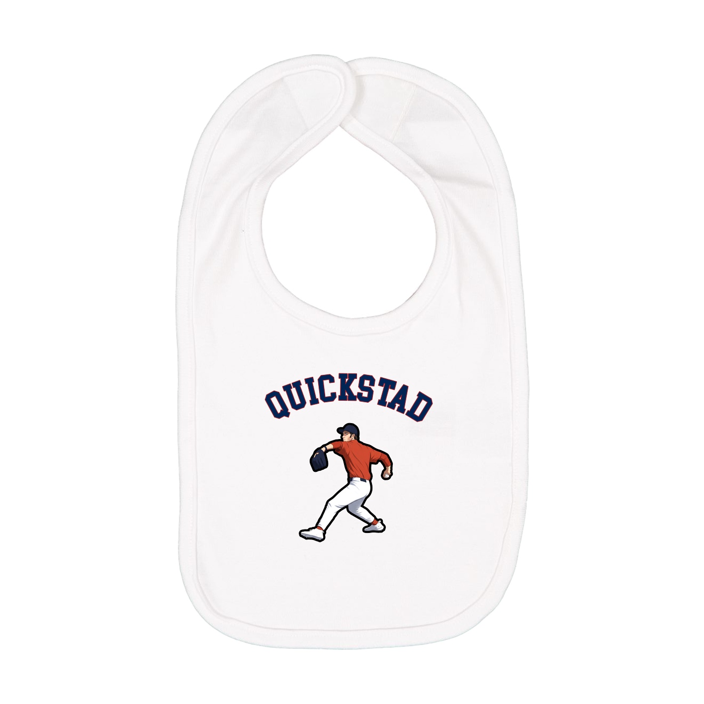 Infant Bib — Shirsey Arch in White