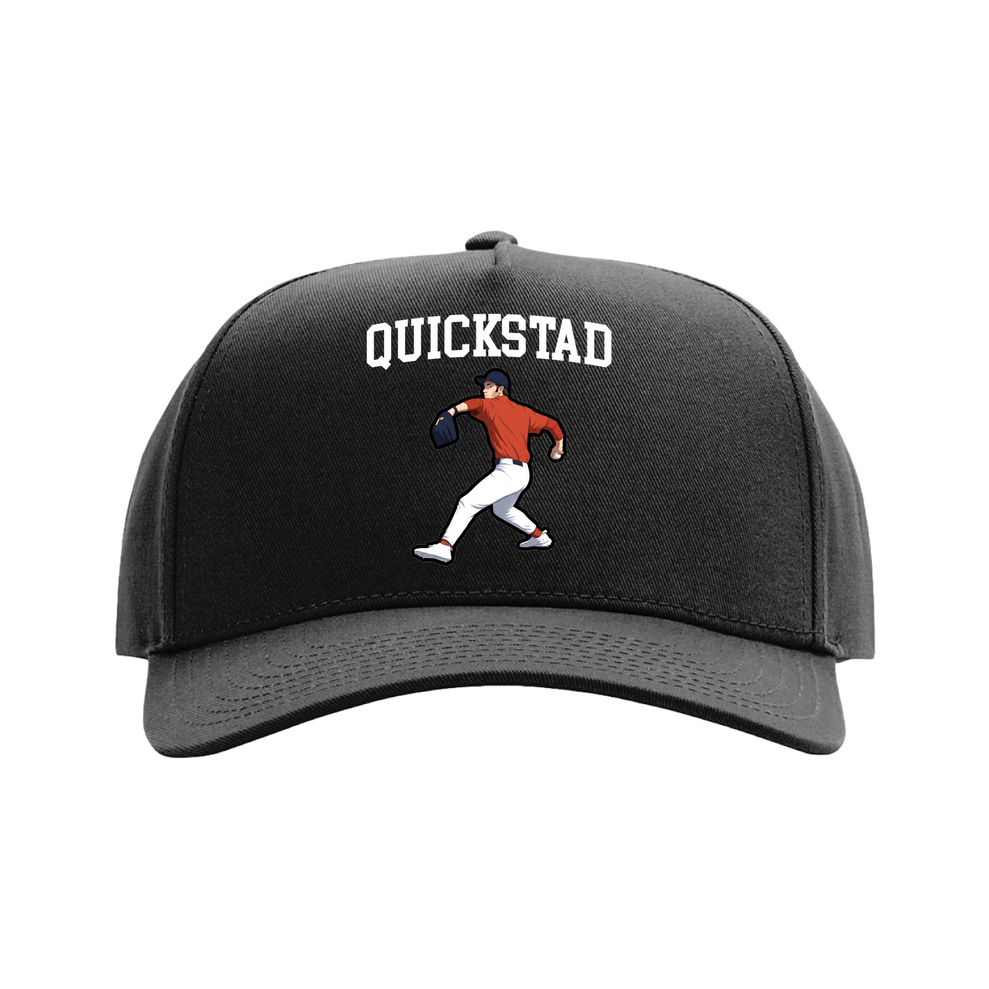 Full Fabric Five-Panel Champ Cap — Shirsey in Black