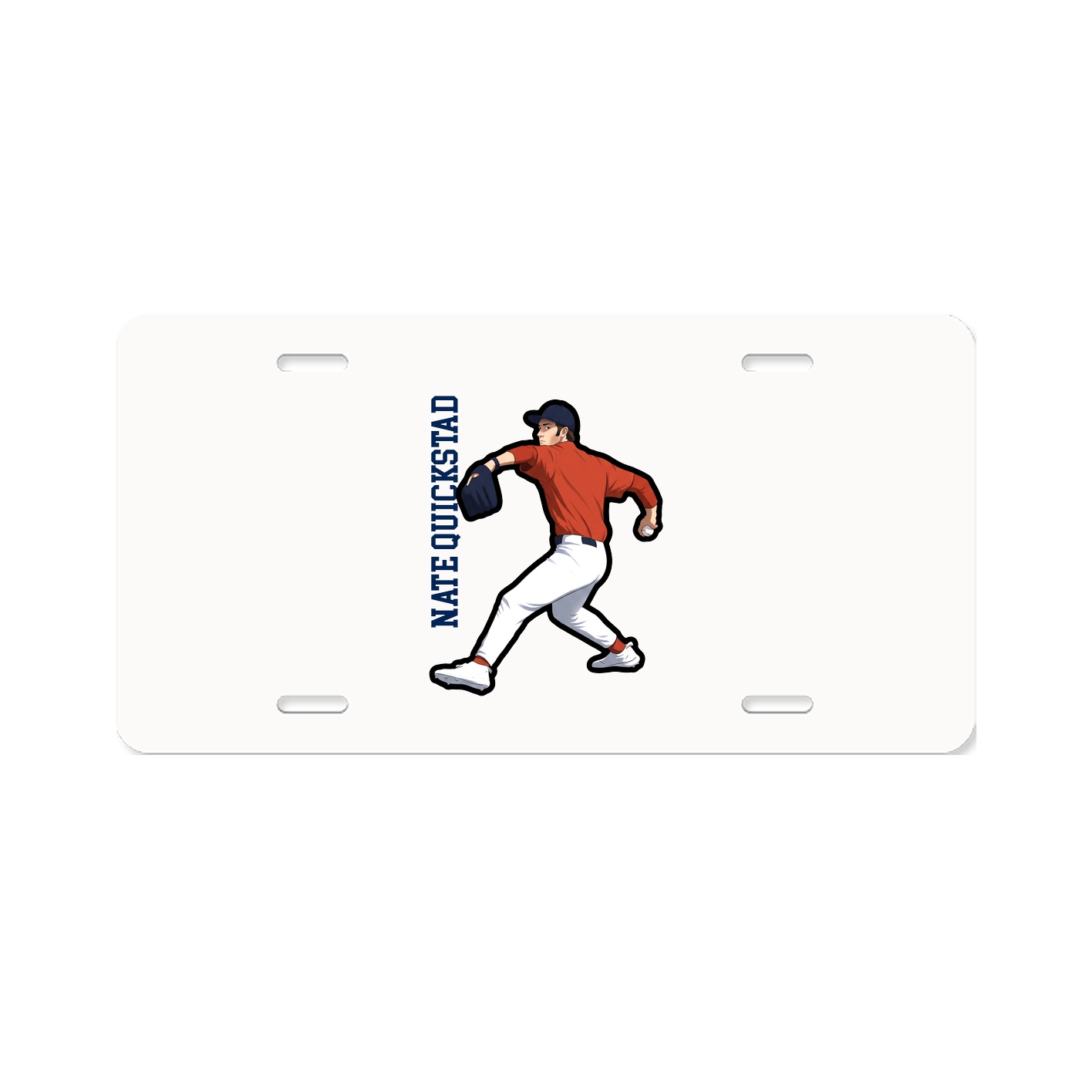 License Plate — Name Vertical in Classic