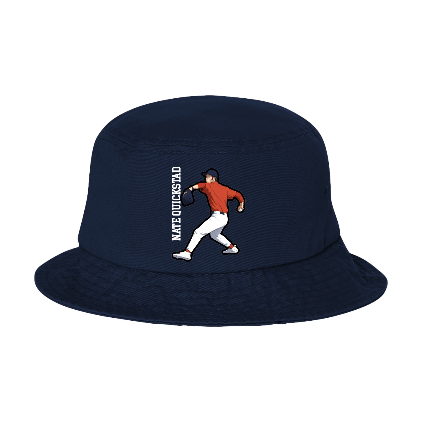 Bucket Cap — Name Vertical in Navy
