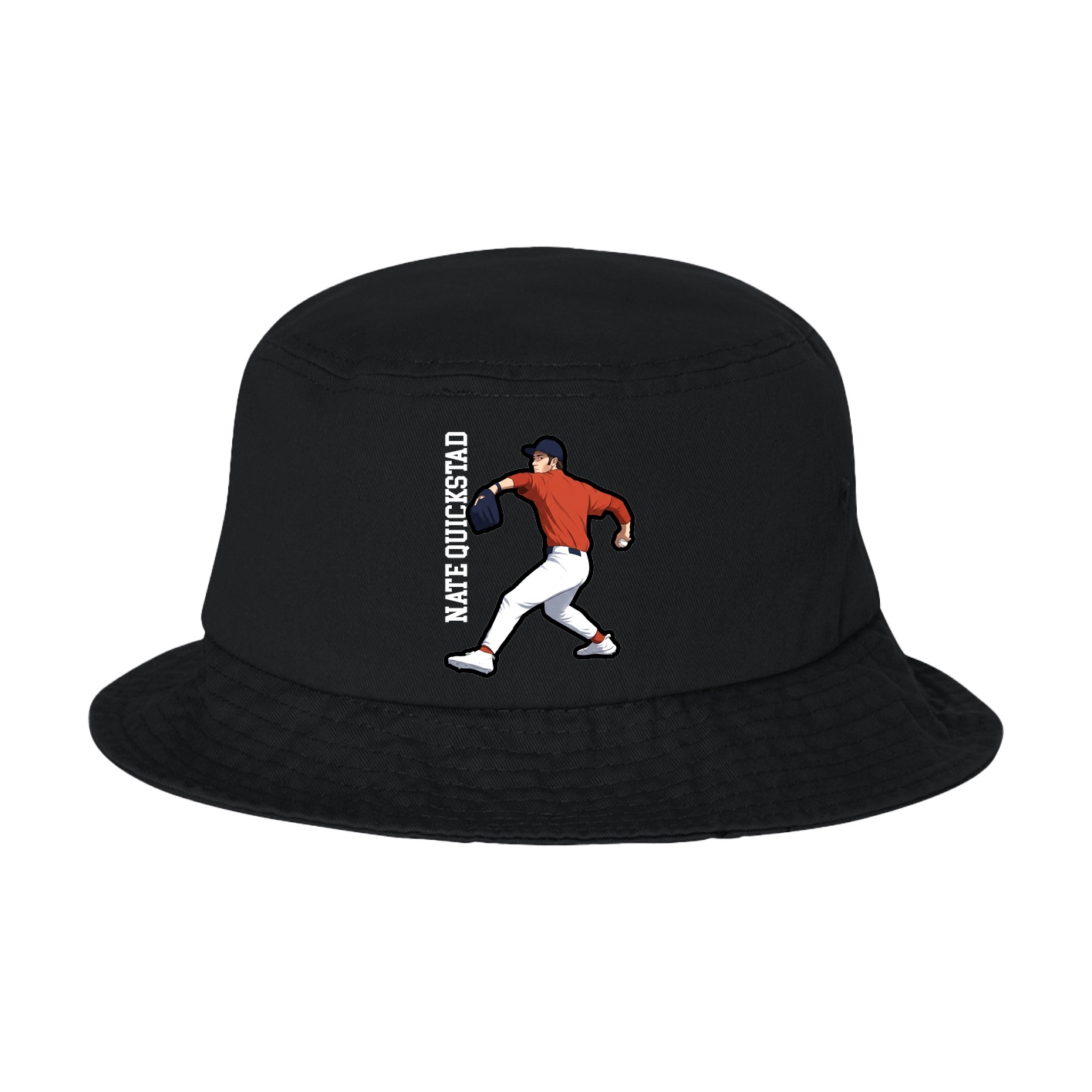 Bucket Cap — Name Vertical in Black