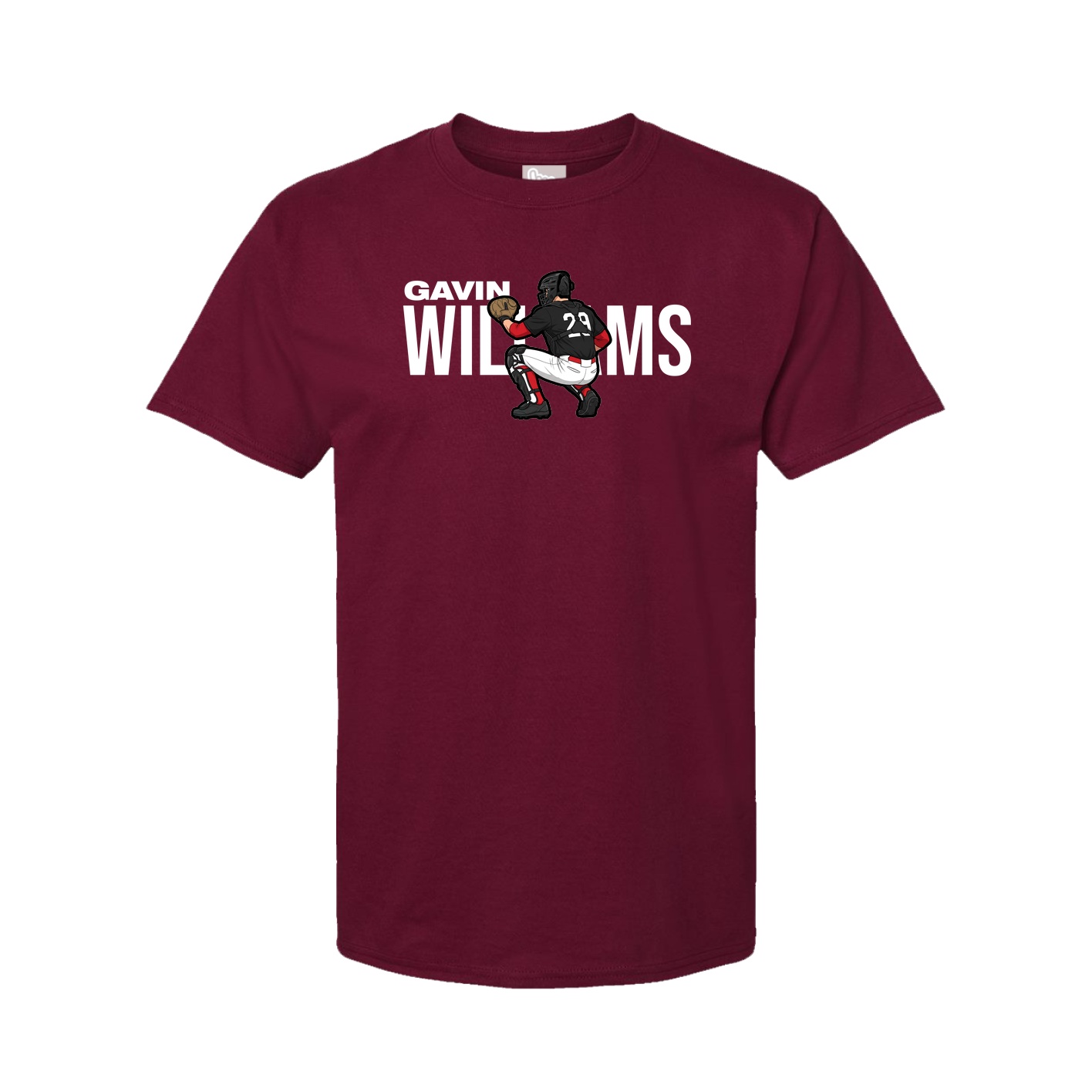 Youth Tee — Player Name in Cardinal