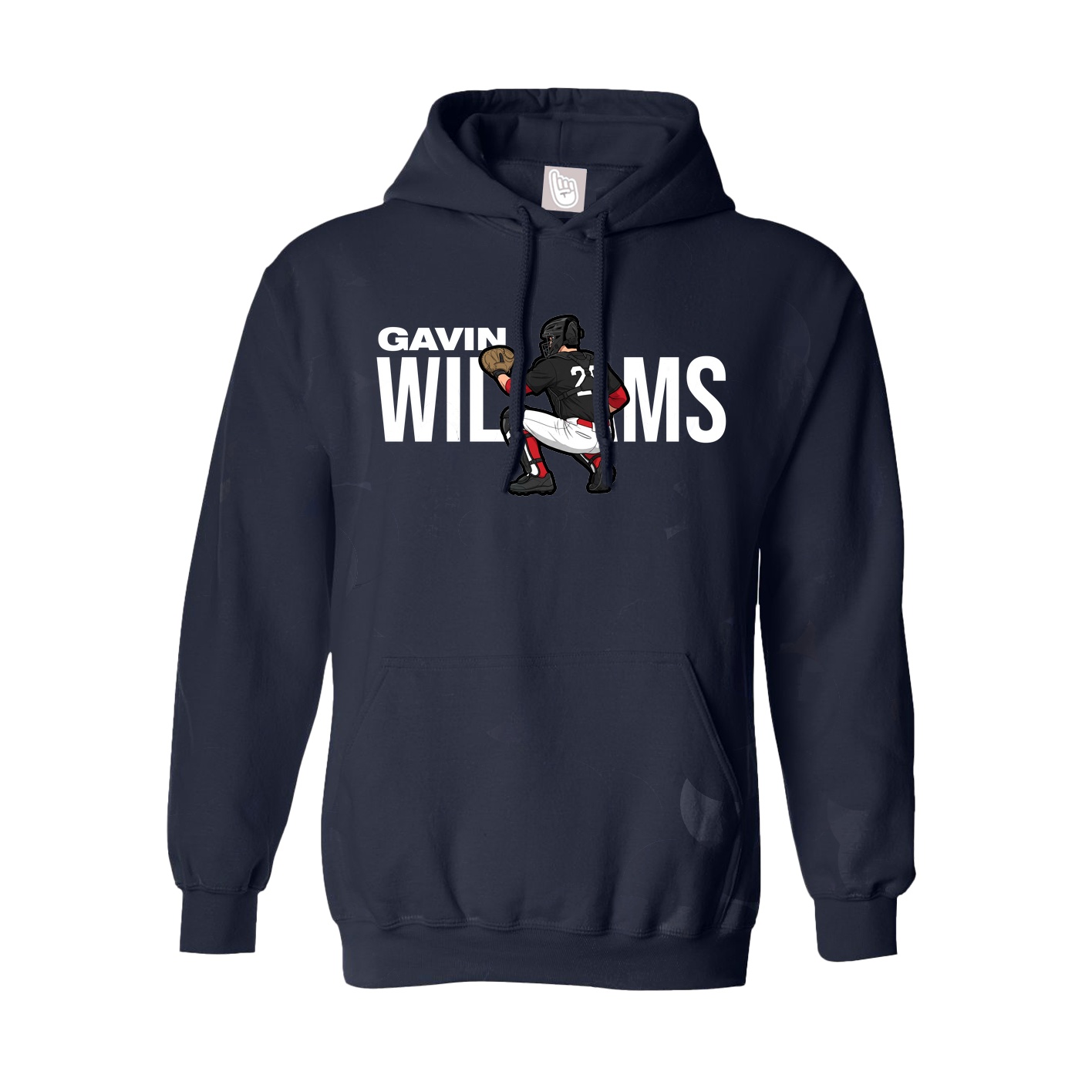 Hoodie — Player Name in Navy