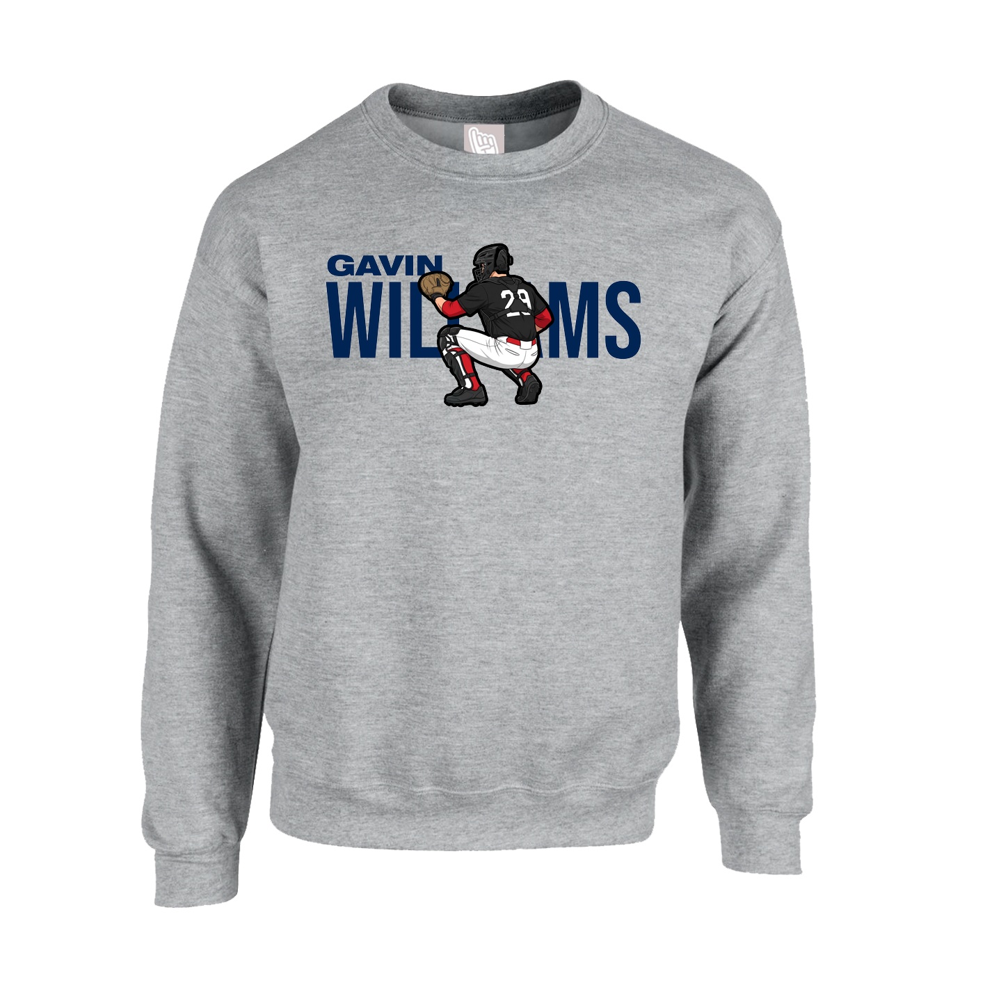 Fleece Crew — Player Name in Grey