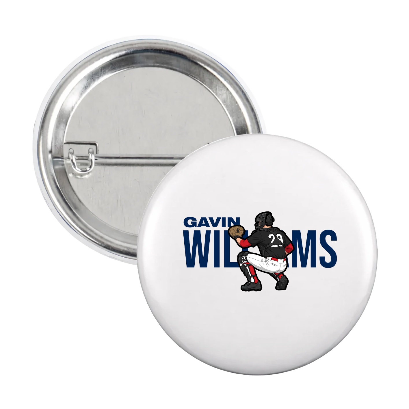 Game Day Button — Player Name in White
