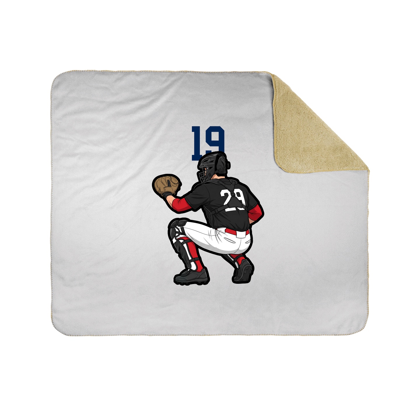 Throw Blanket — Number Top in White