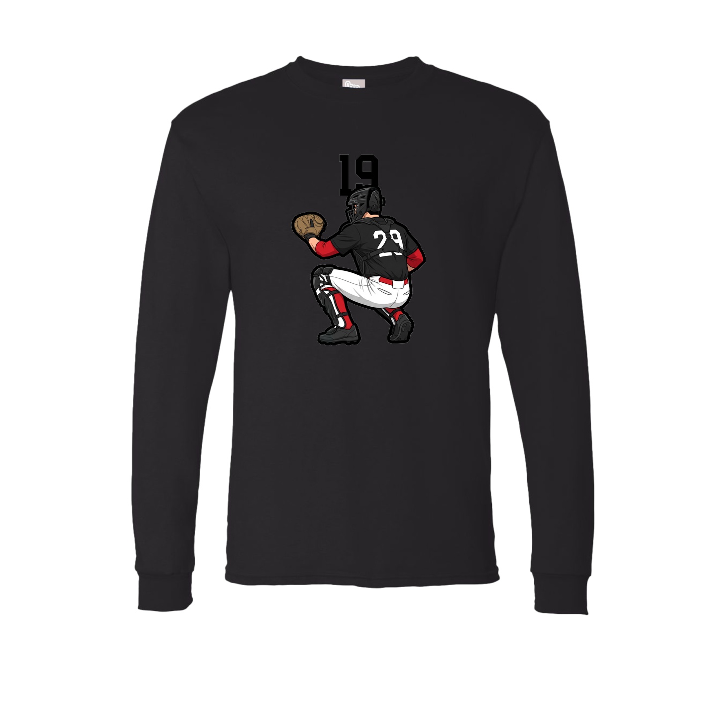 Long Sleeve Tee — Number Top in Black