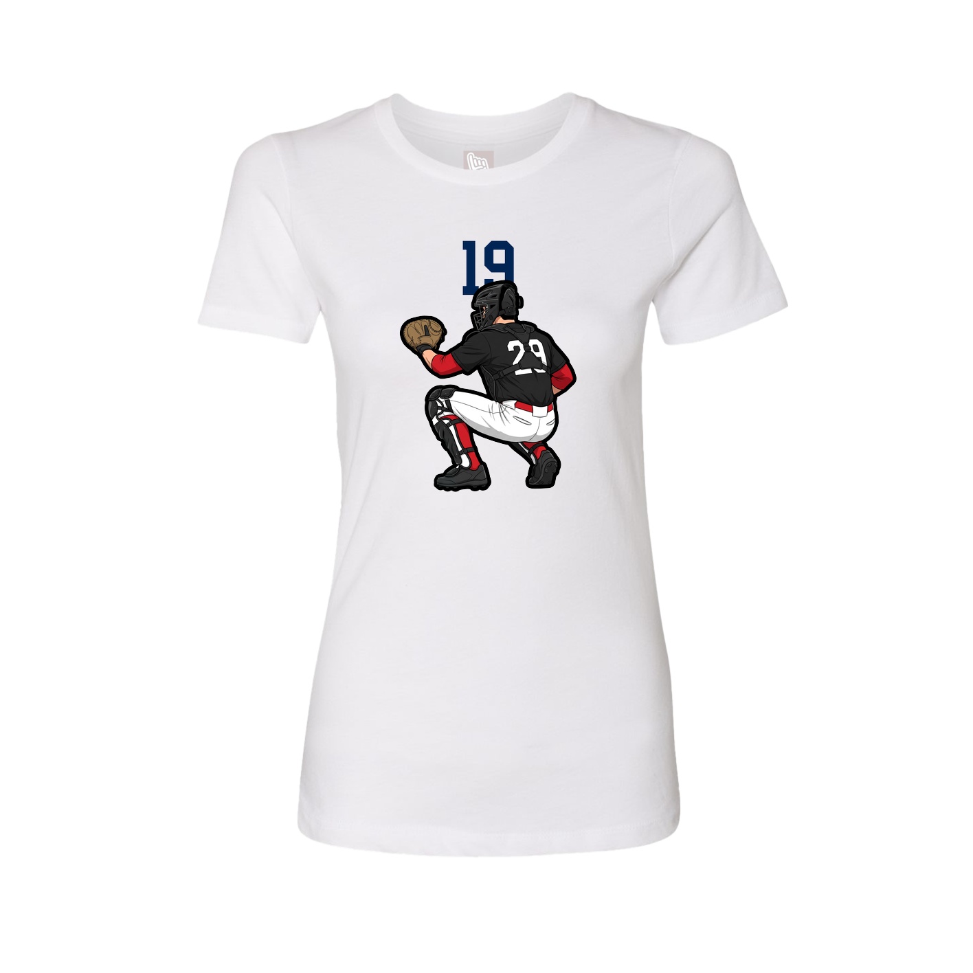 Fitted Women's Tee — Number Top in White