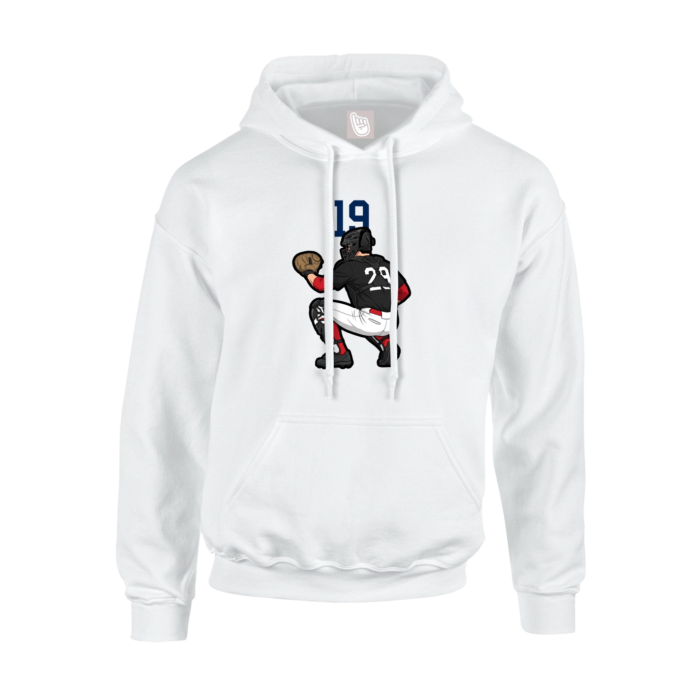 Hoodie — Number Top in White