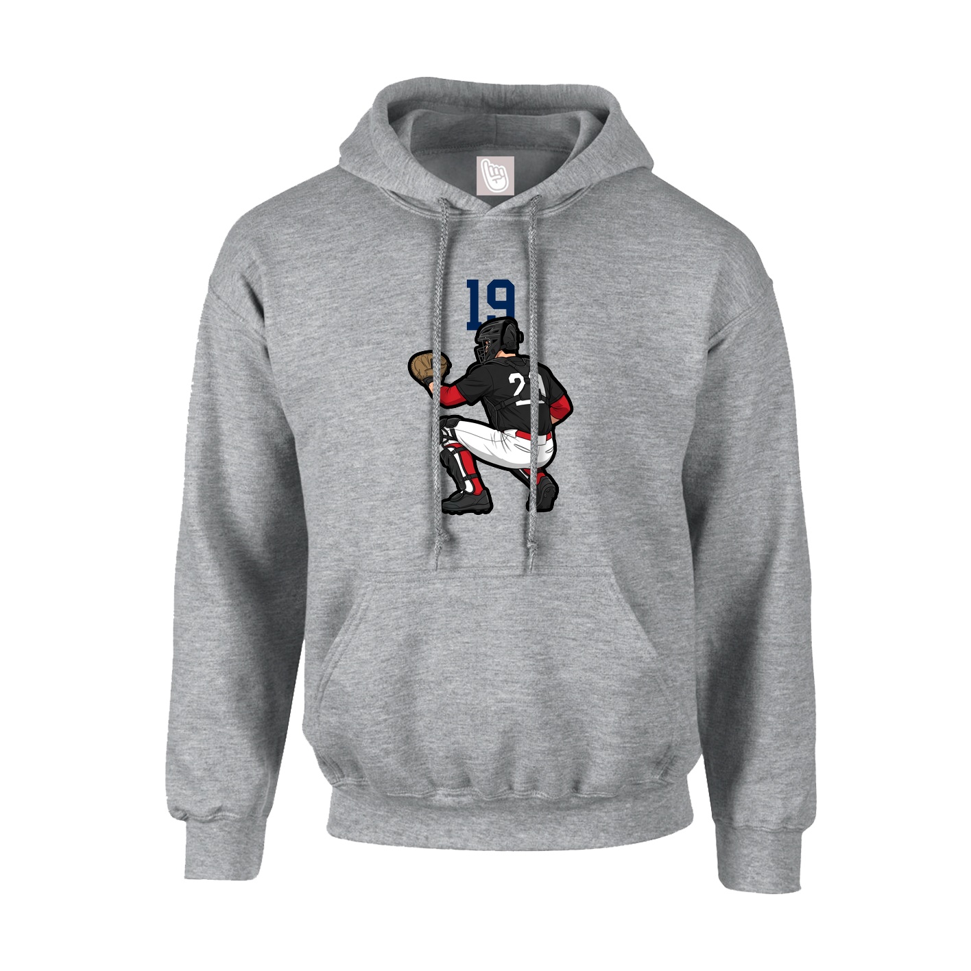 Youth Hoodie — Number Top in Grey