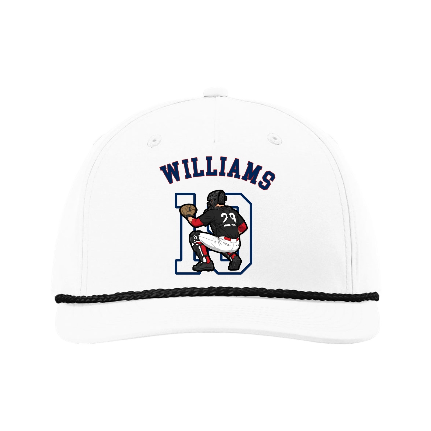 Five-Panel Classic Rope Cap — Shirsey Arch in White