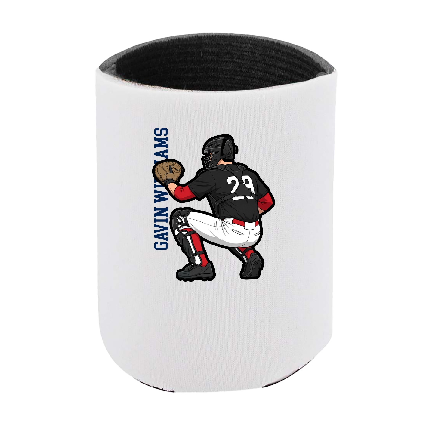 Can Holder — Name Vertical in White