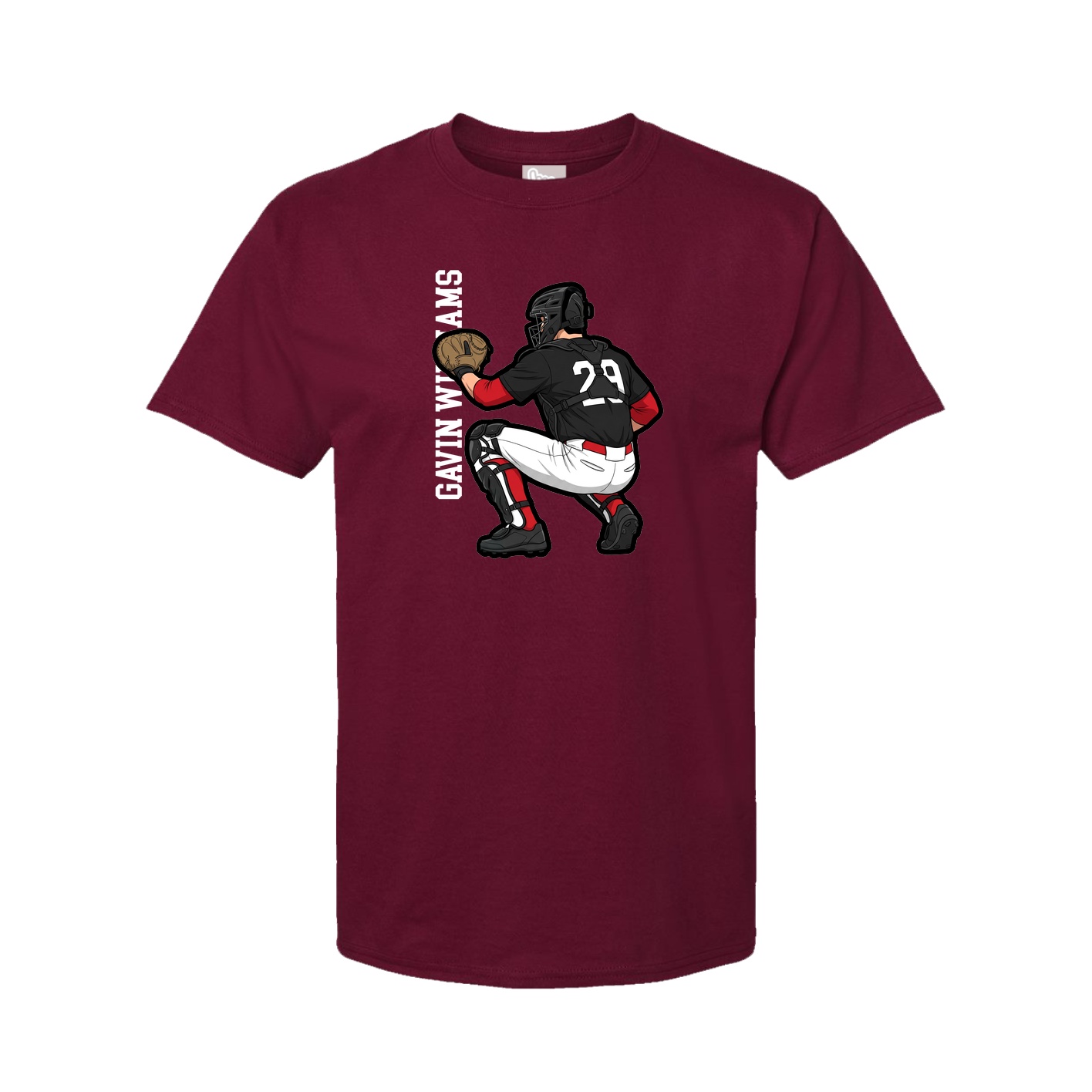 Tee — Name Vertical in Cardinal