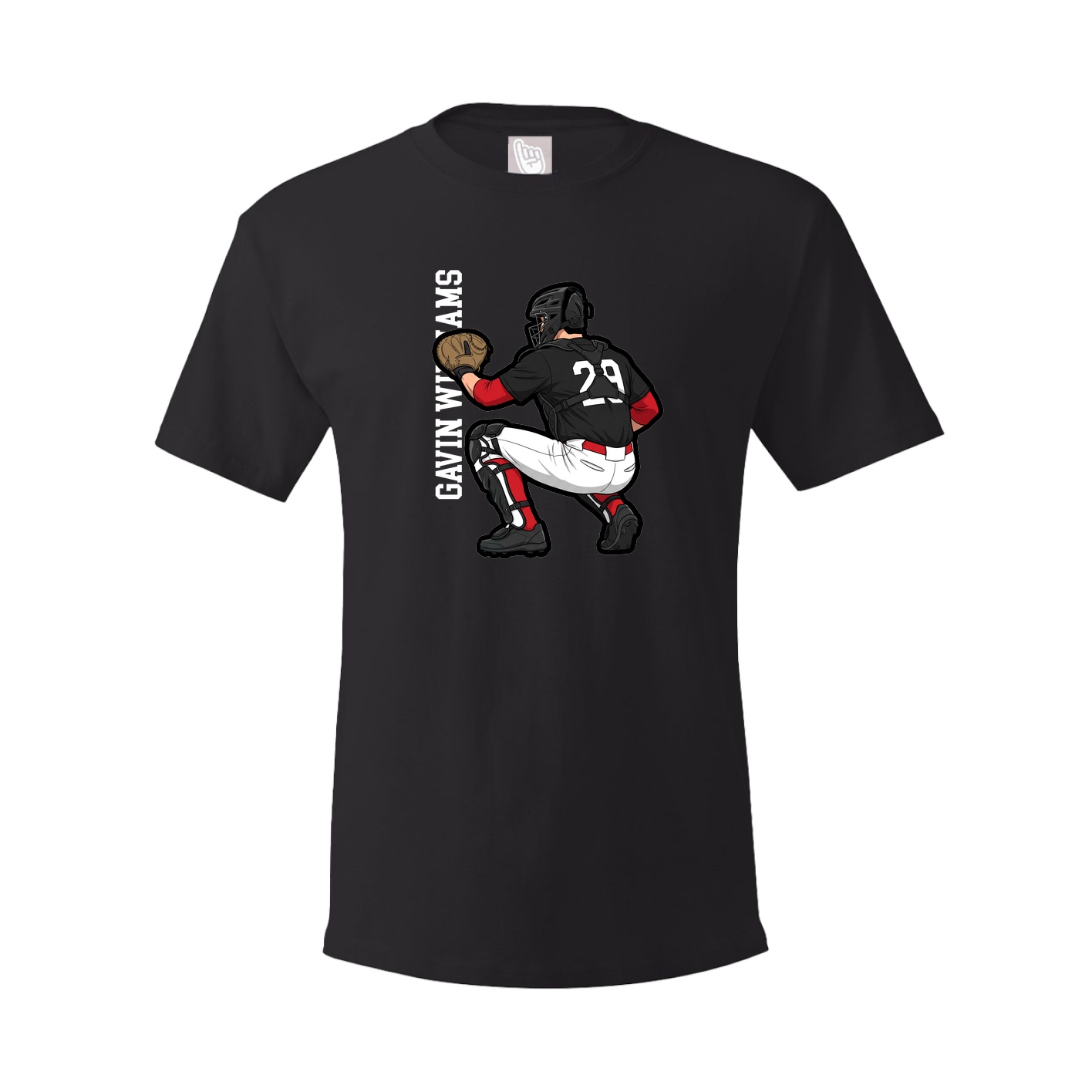 Youth Tee — Name Vertical in Black