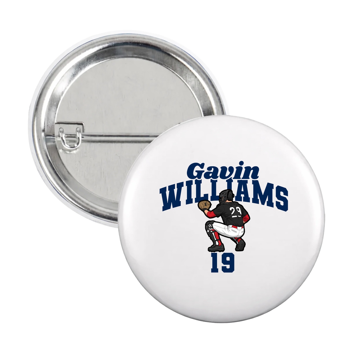 Game Day Button — Signature Arch in White