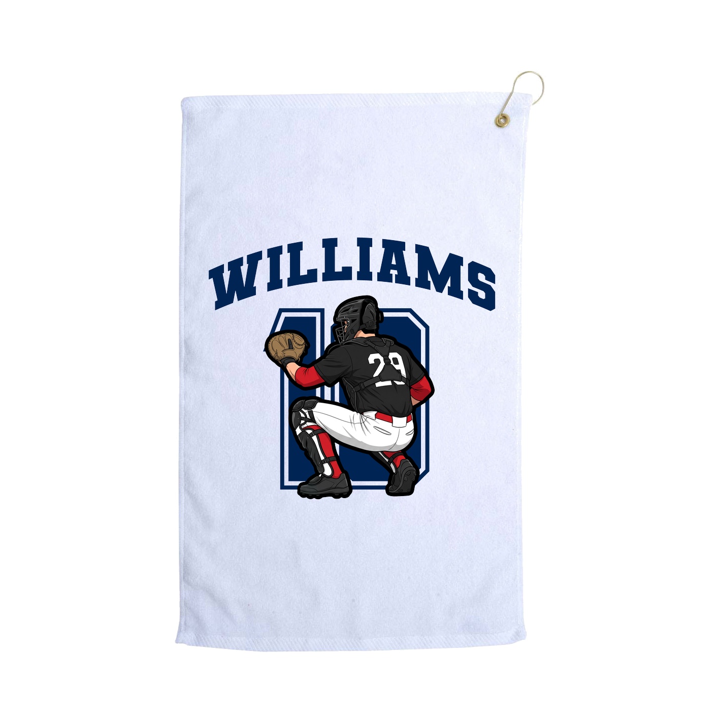Golf Towel — Number in White