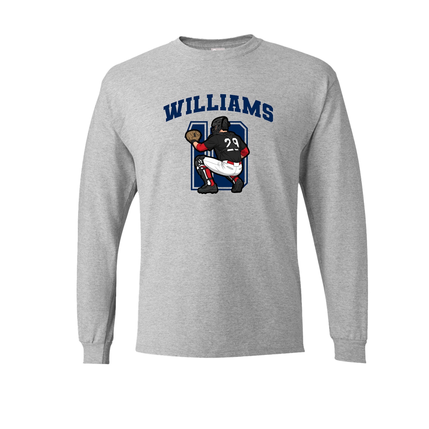 Long Sleeve Tee — Number in Grey