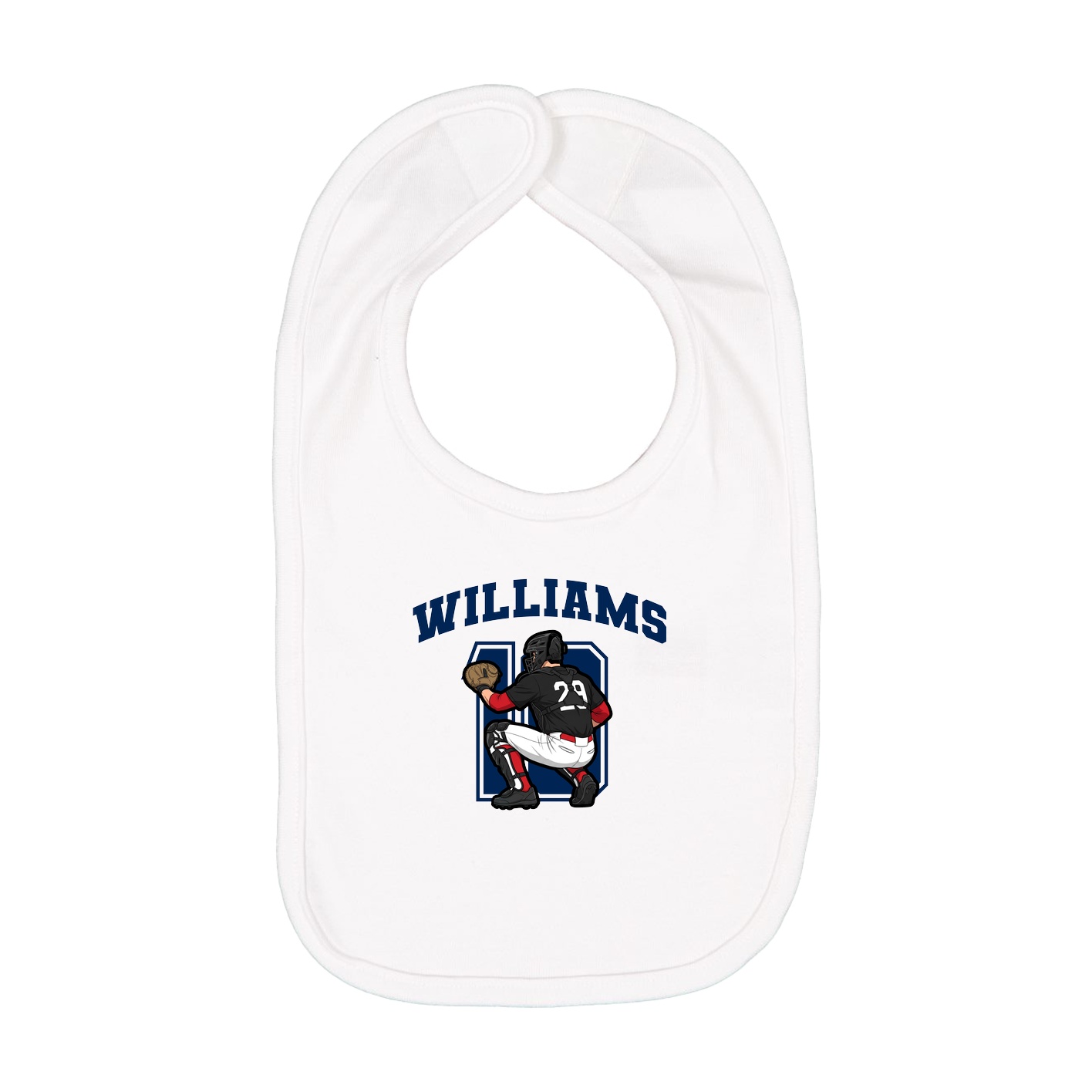 Infant Bib — Number in White